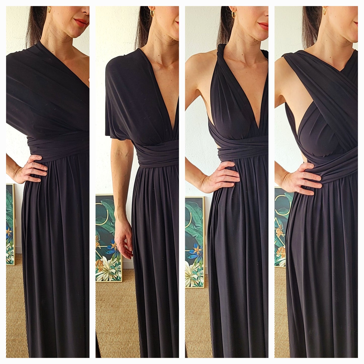 Schwarzes Infinity Kleid – Umstands- & Brautjungfernkleid