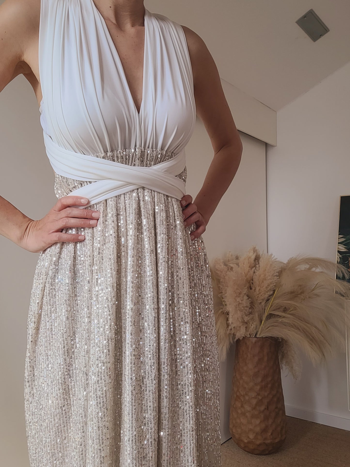 Sequin infinity dress
