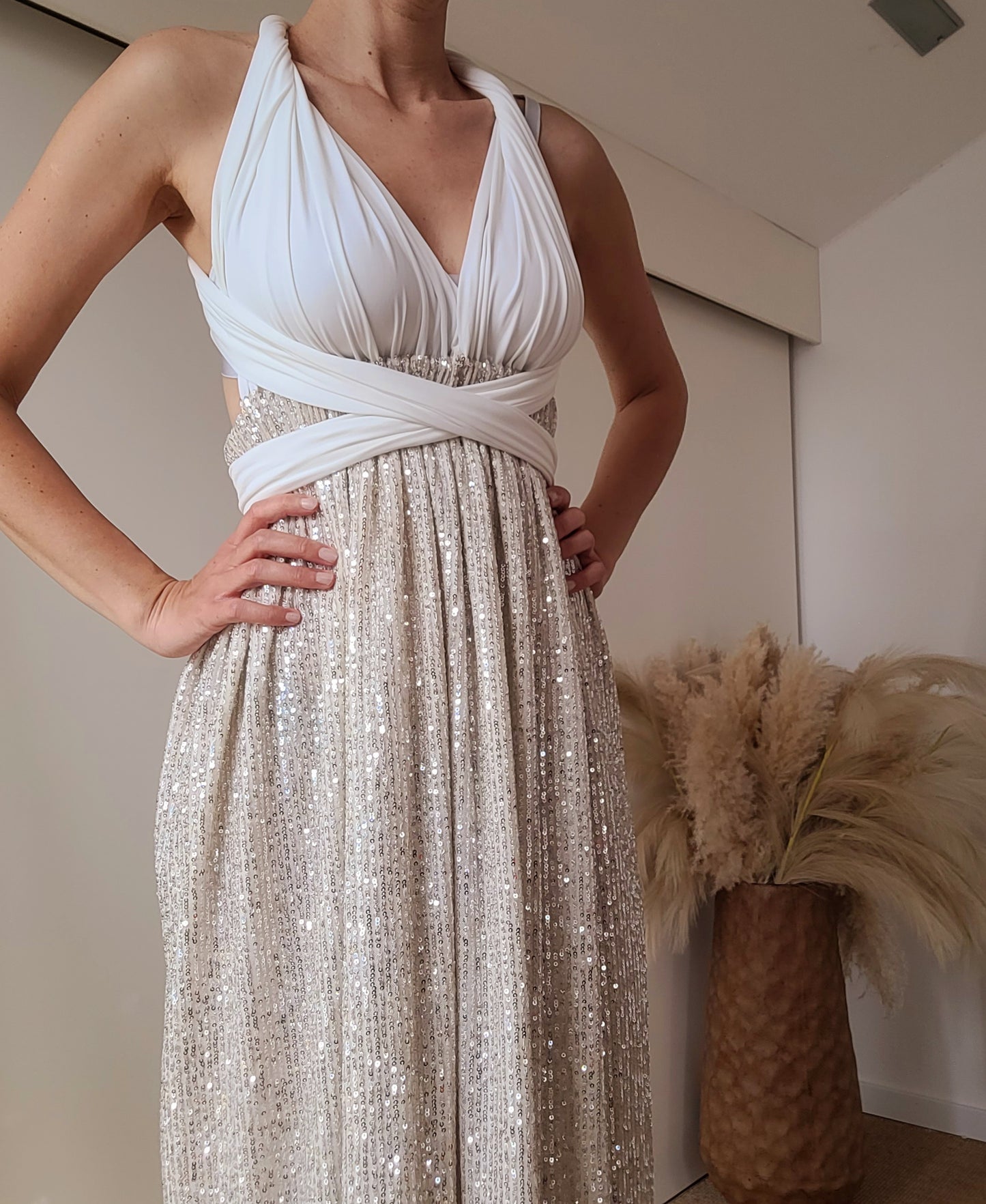 Sequin infinity dress