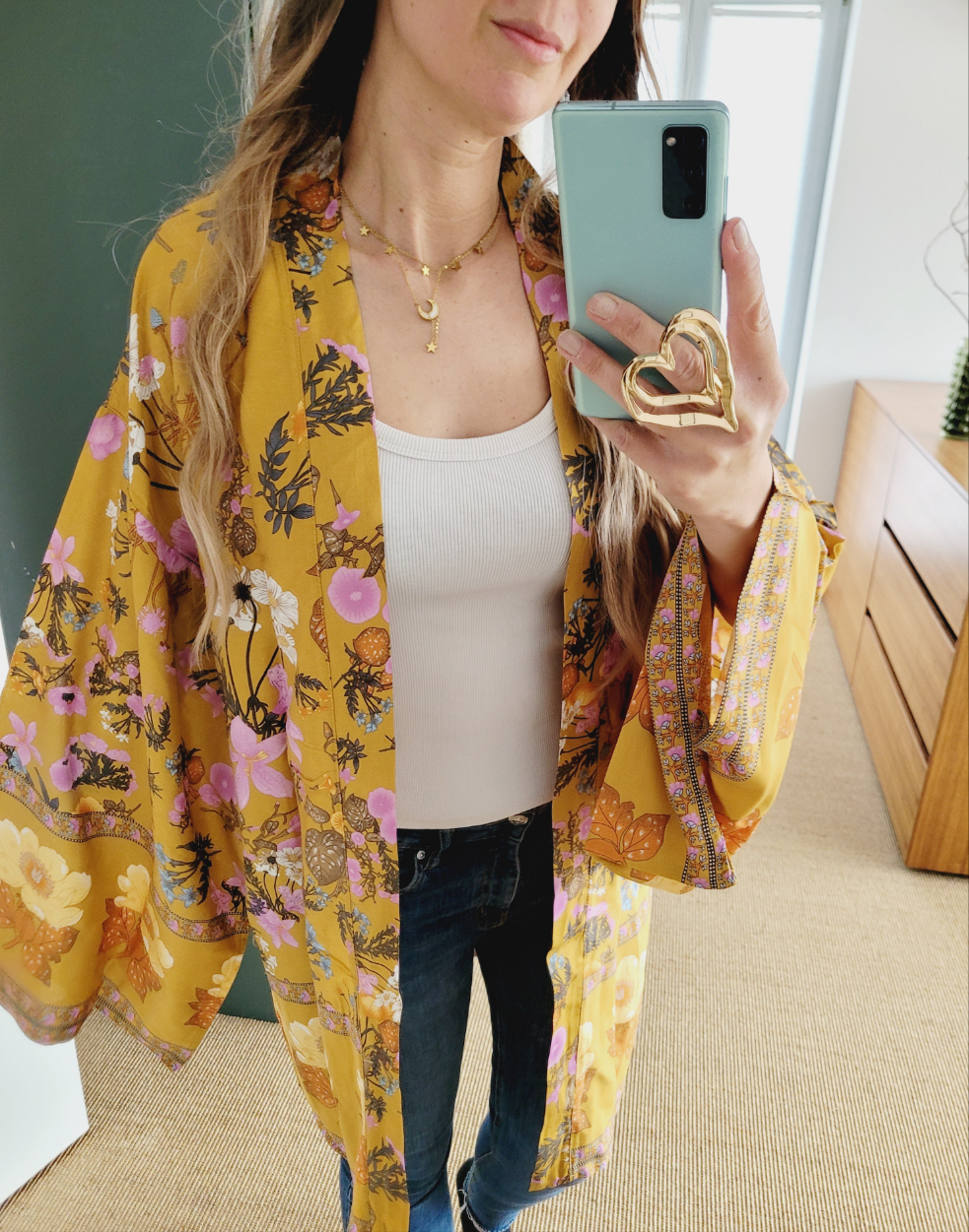 Boho floral Kimono Cardigan