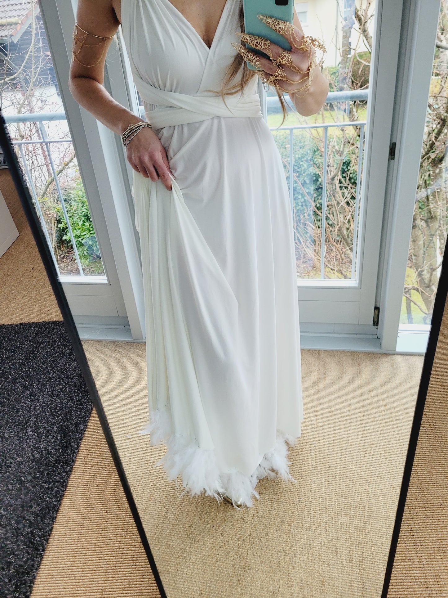 Weißes Infinity Kleid – Standesamt Hochzeitskleid