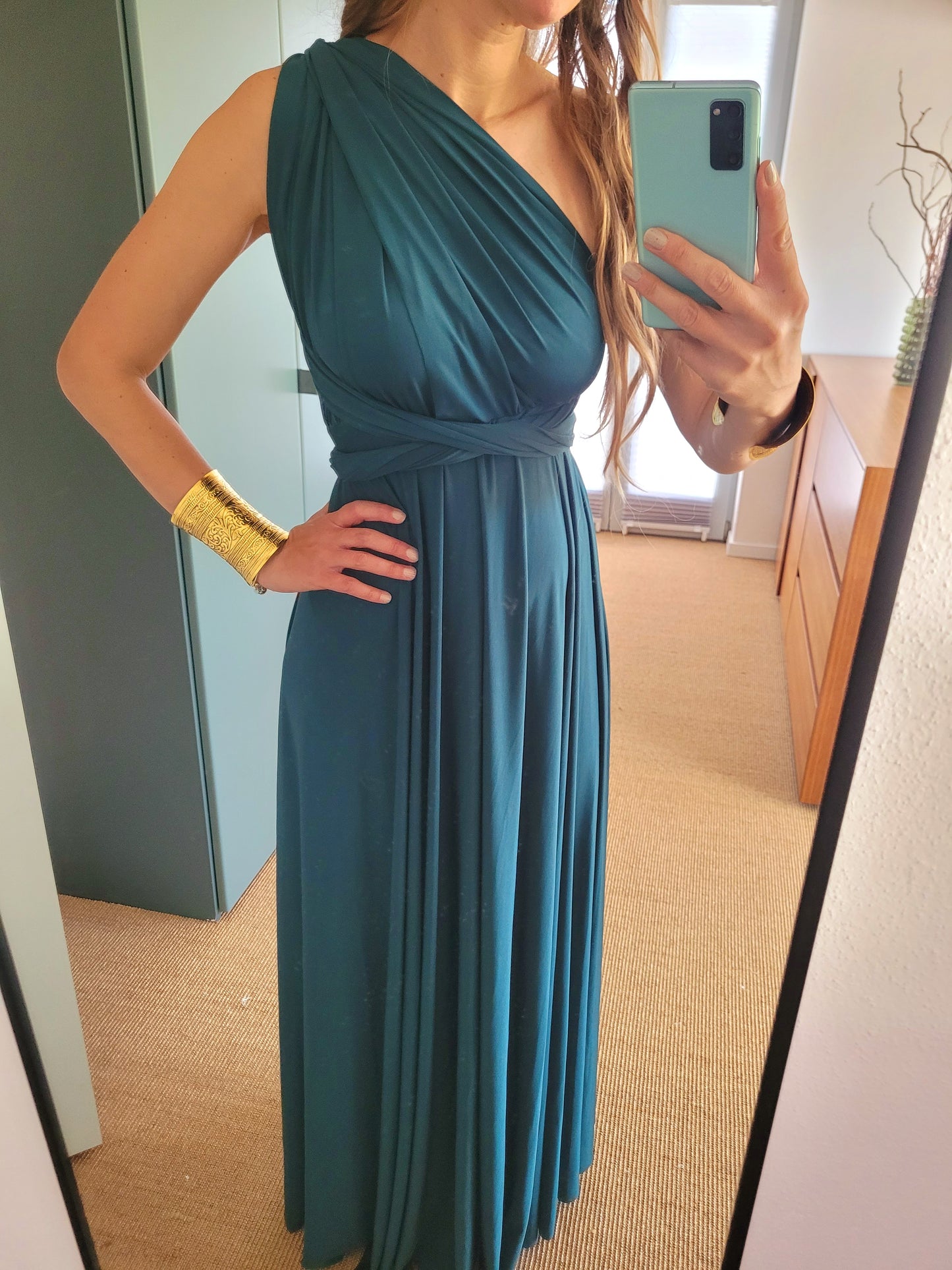 Grünes Infinity Kleid – Umstands- & Brautjungfernkleid