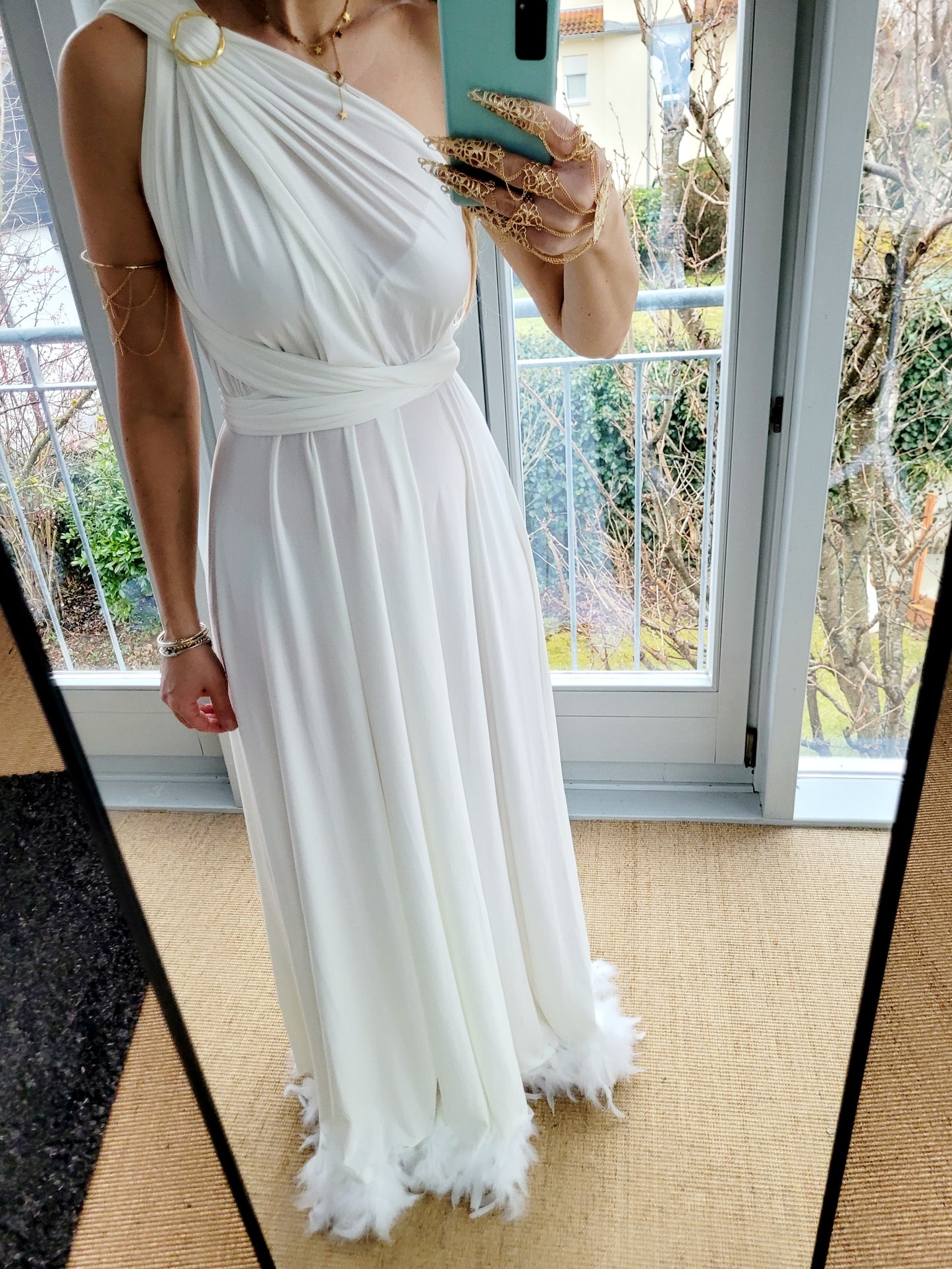 Weißes Infinity Kleid – Standesamt Hochzeitskleid