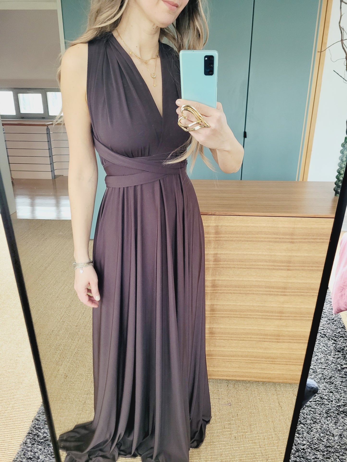 Wickel Maxi Kleid