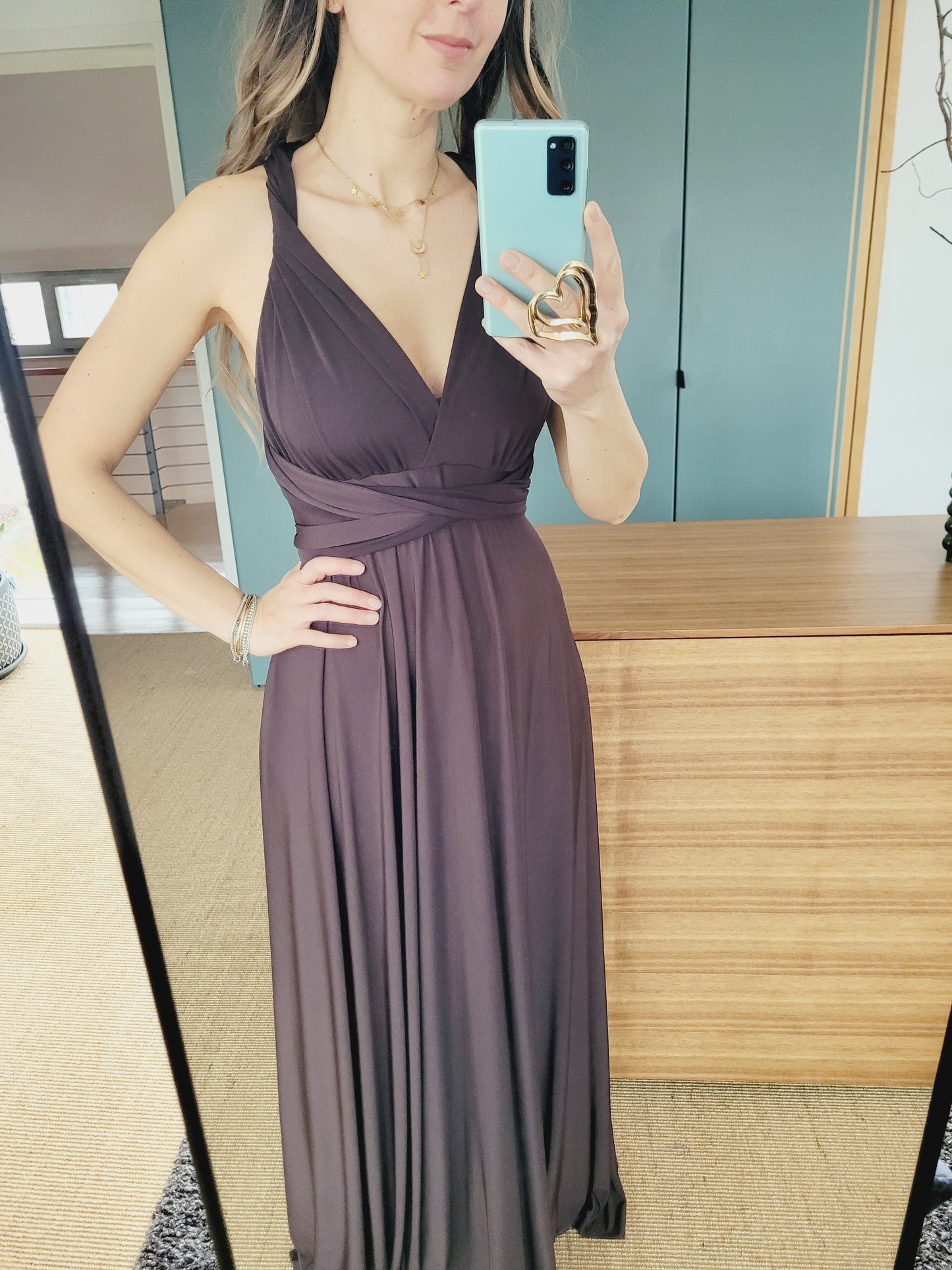 Wickel Maxi Kleid