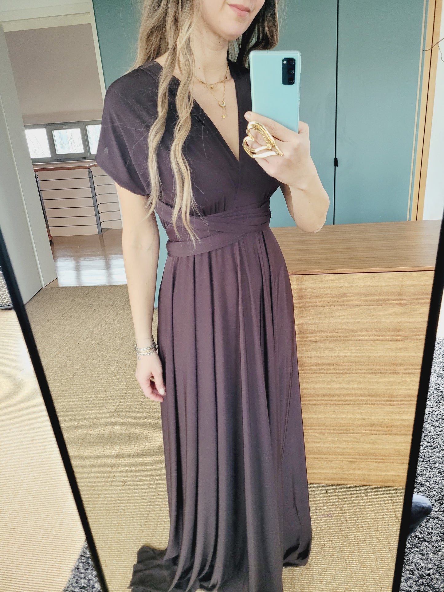 Wickel Maxi Kleid