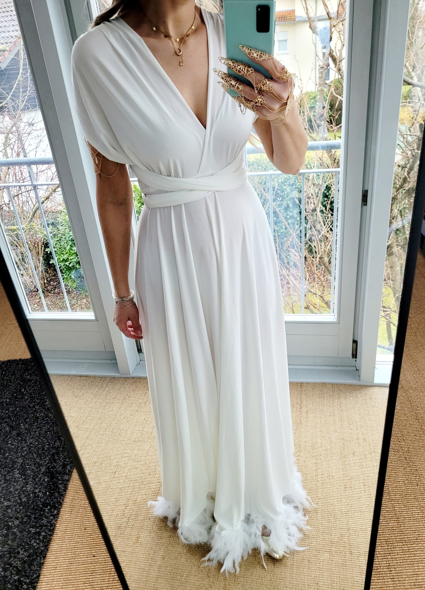 Weißes Infinity Kleid – Standesamt Hochzeitskleid