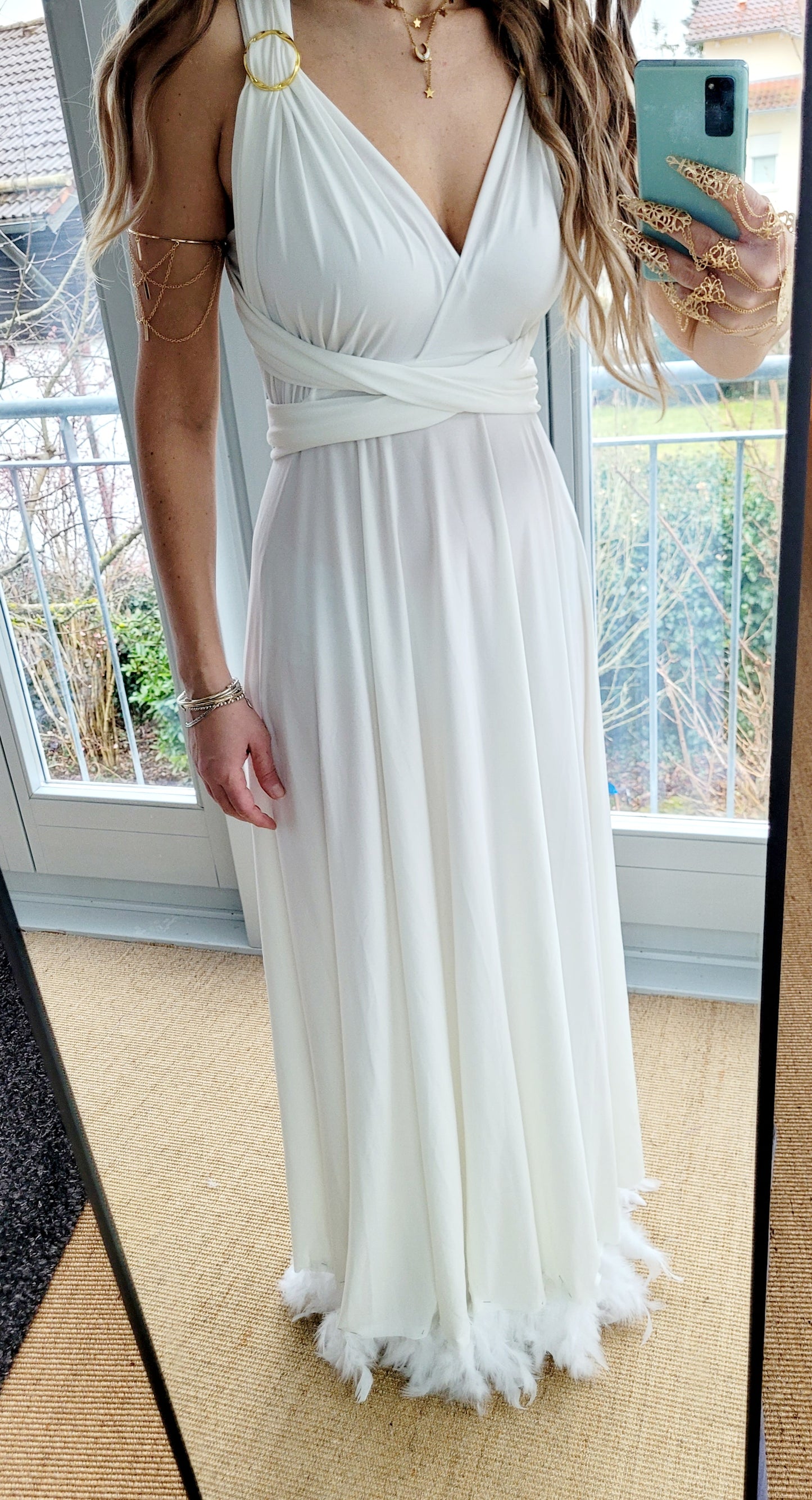 Weißes Infinity Kleid – Standesamt Hochzeitskleid