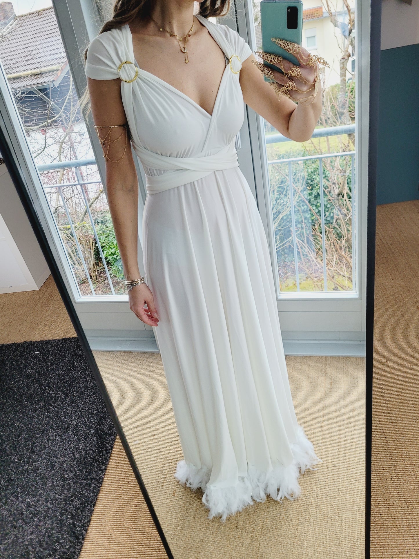 Weißes Infinity Kleid – Standesamt Hochzeitskleid