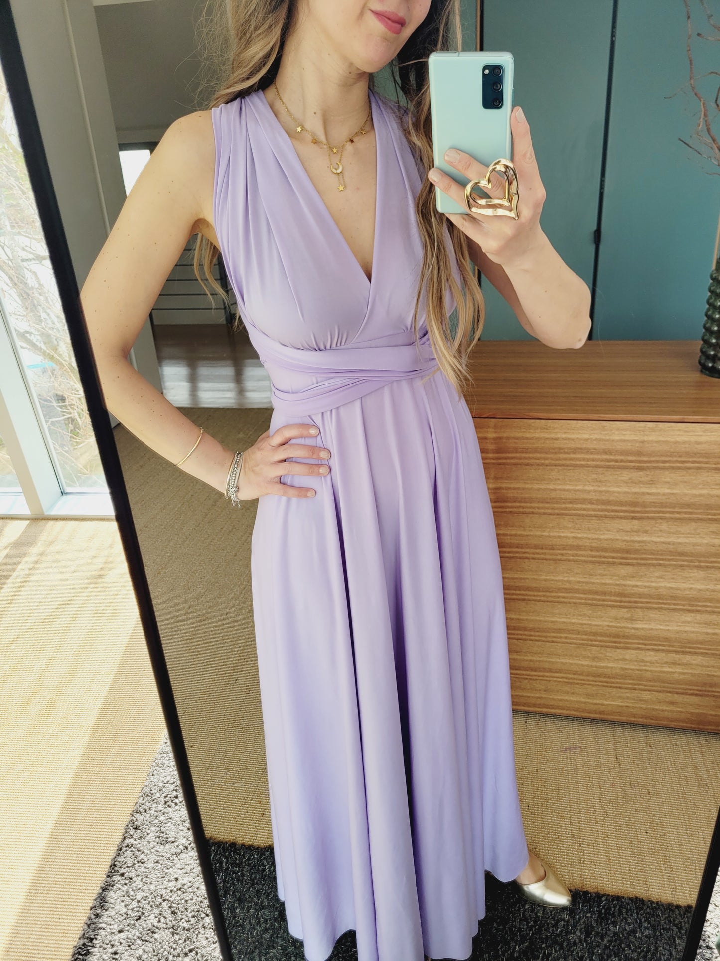 Wickel Maxi Kleid