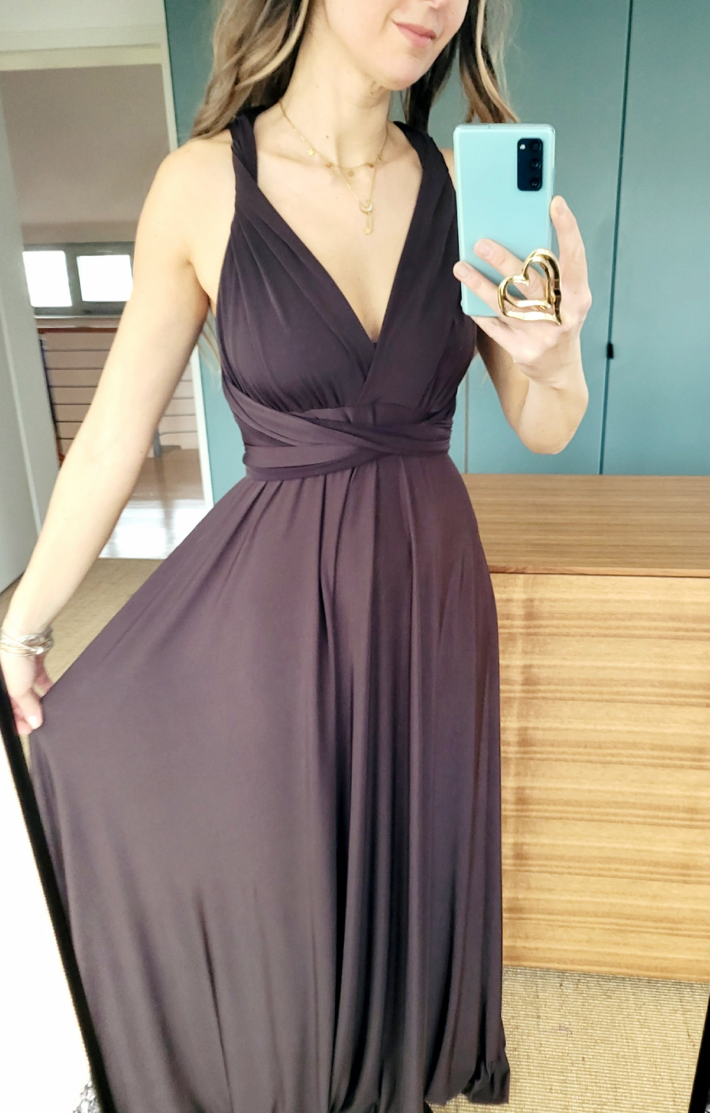 Wickel Maxi Kleid