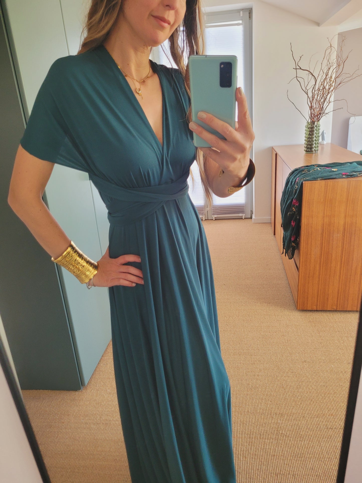 Grünes Infinity Kleid – Umstands- & Brautjungfernkleid