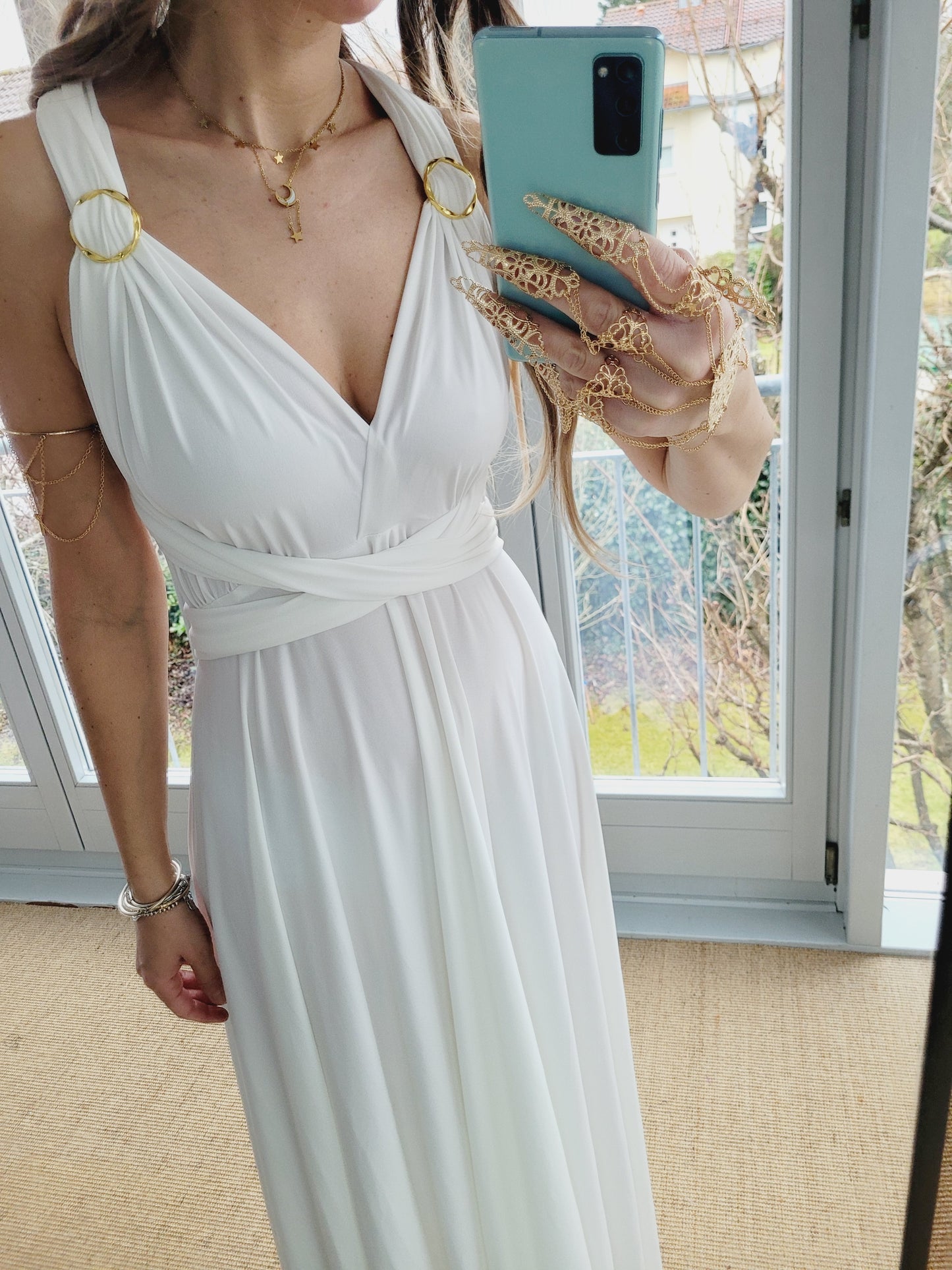 Weißes Infinity Kleid – Standesamt Hochzeitskleid