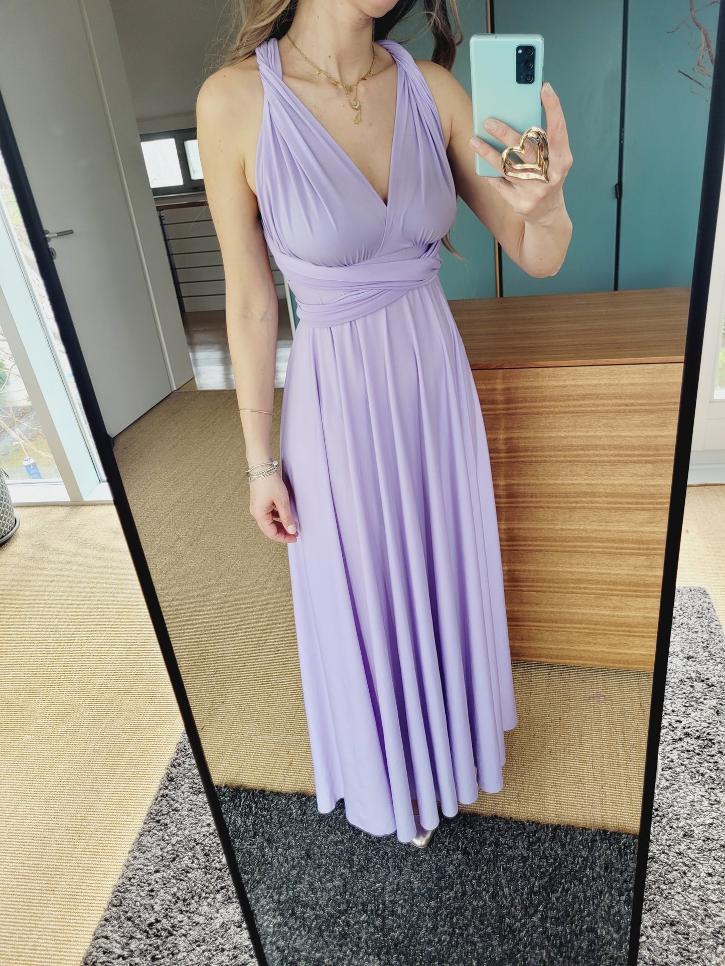 Wickel Maxi Kleid