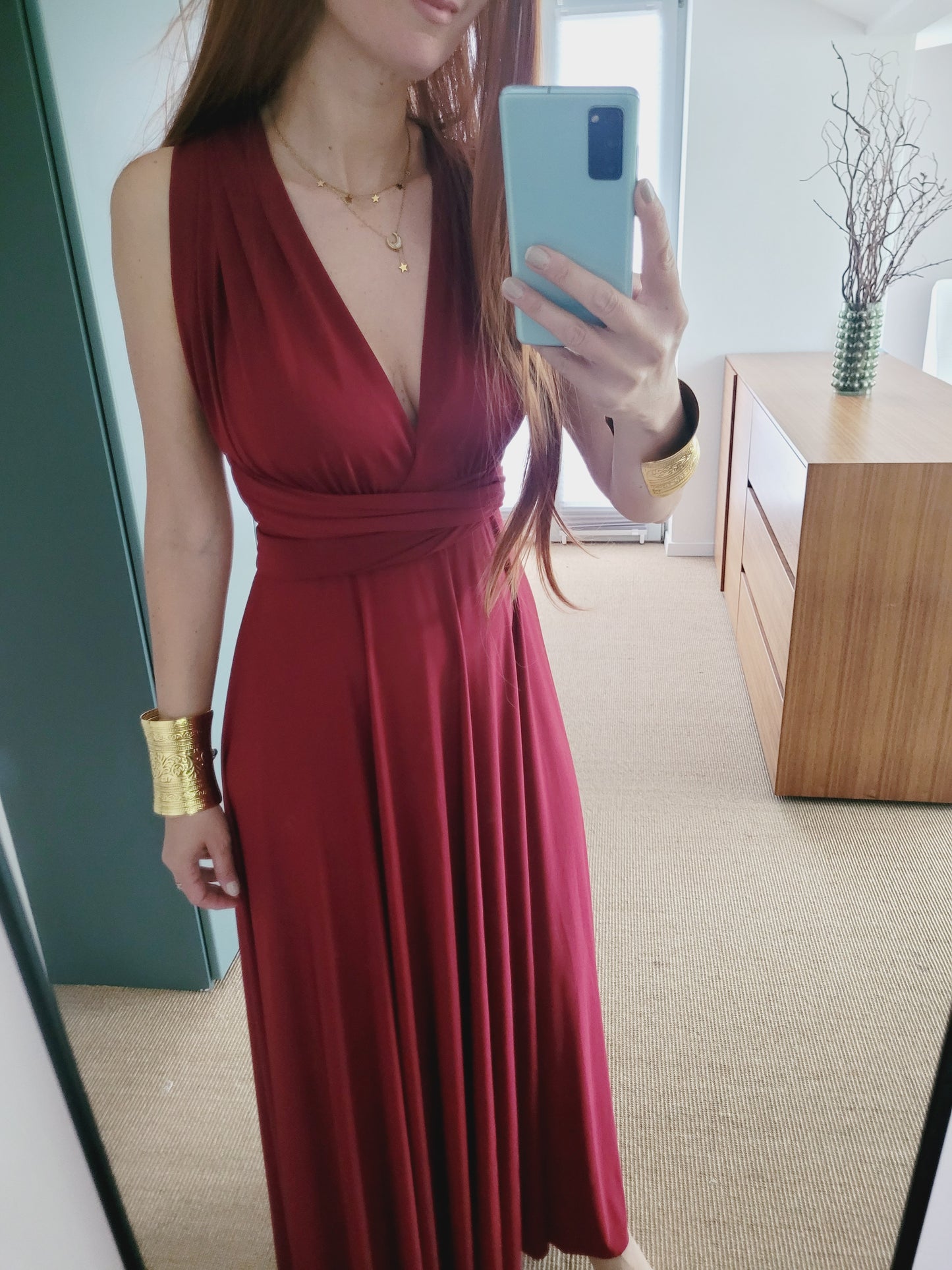 Bordeaux Wickelkleid