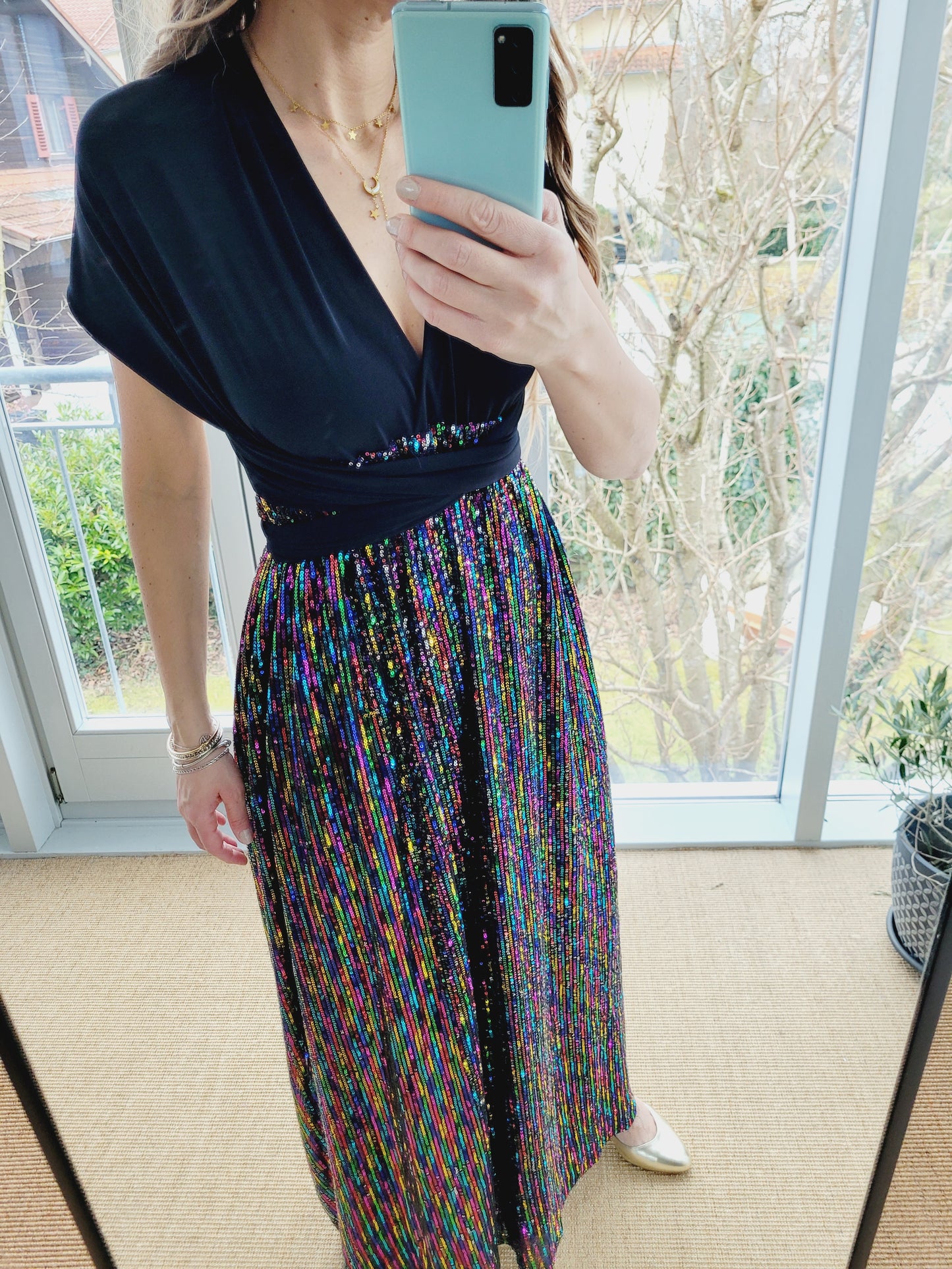 Sequin infinity dress