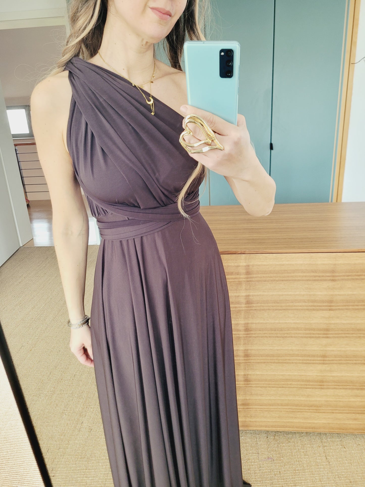 Wickel Maxi Kleid