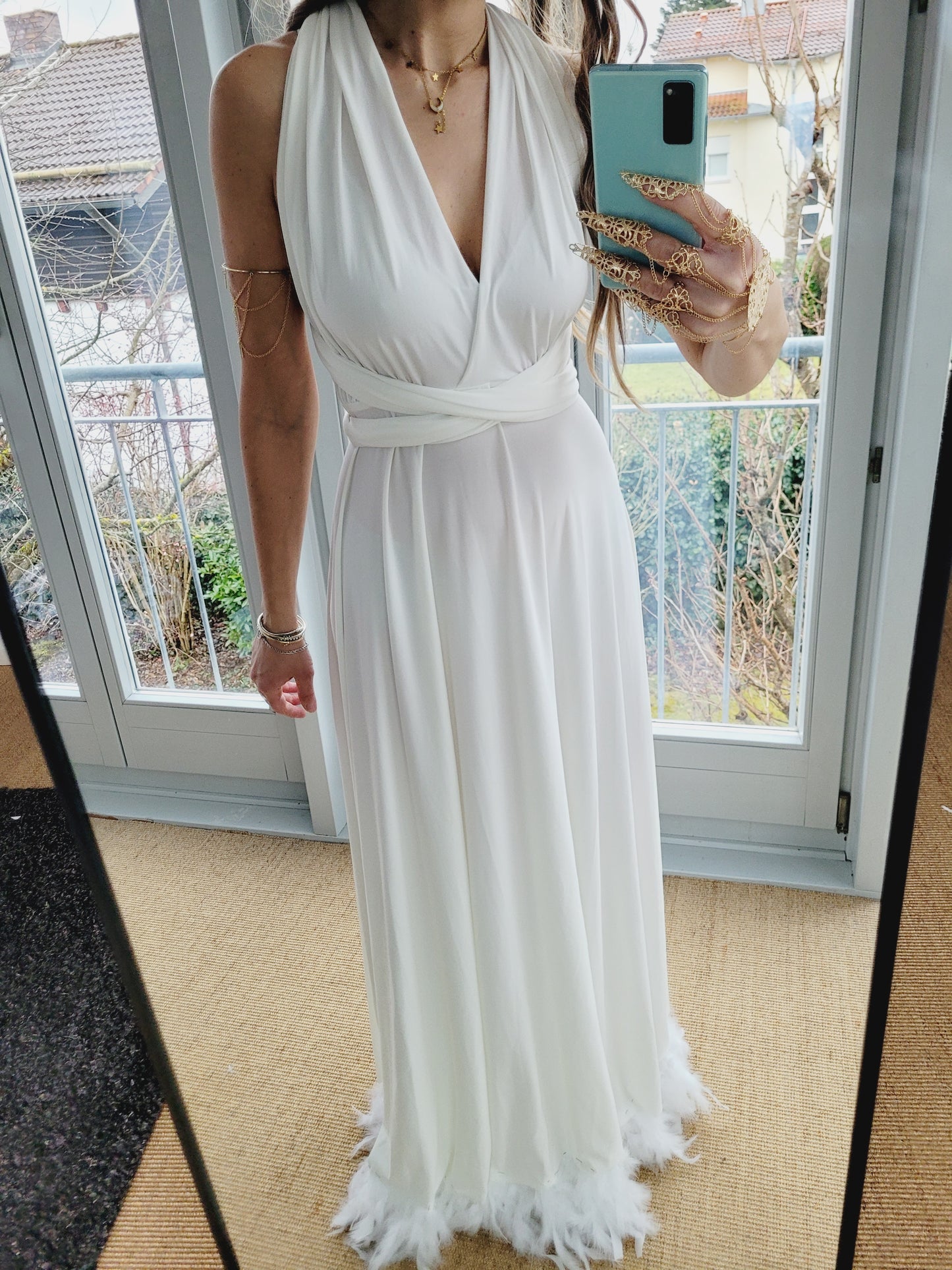 Weißes Infinity Kleid – Standesamt Hochzeitskleid