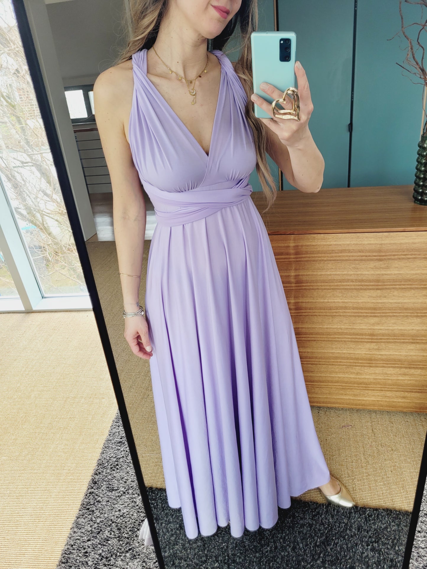 Wickel Maxi Kleid