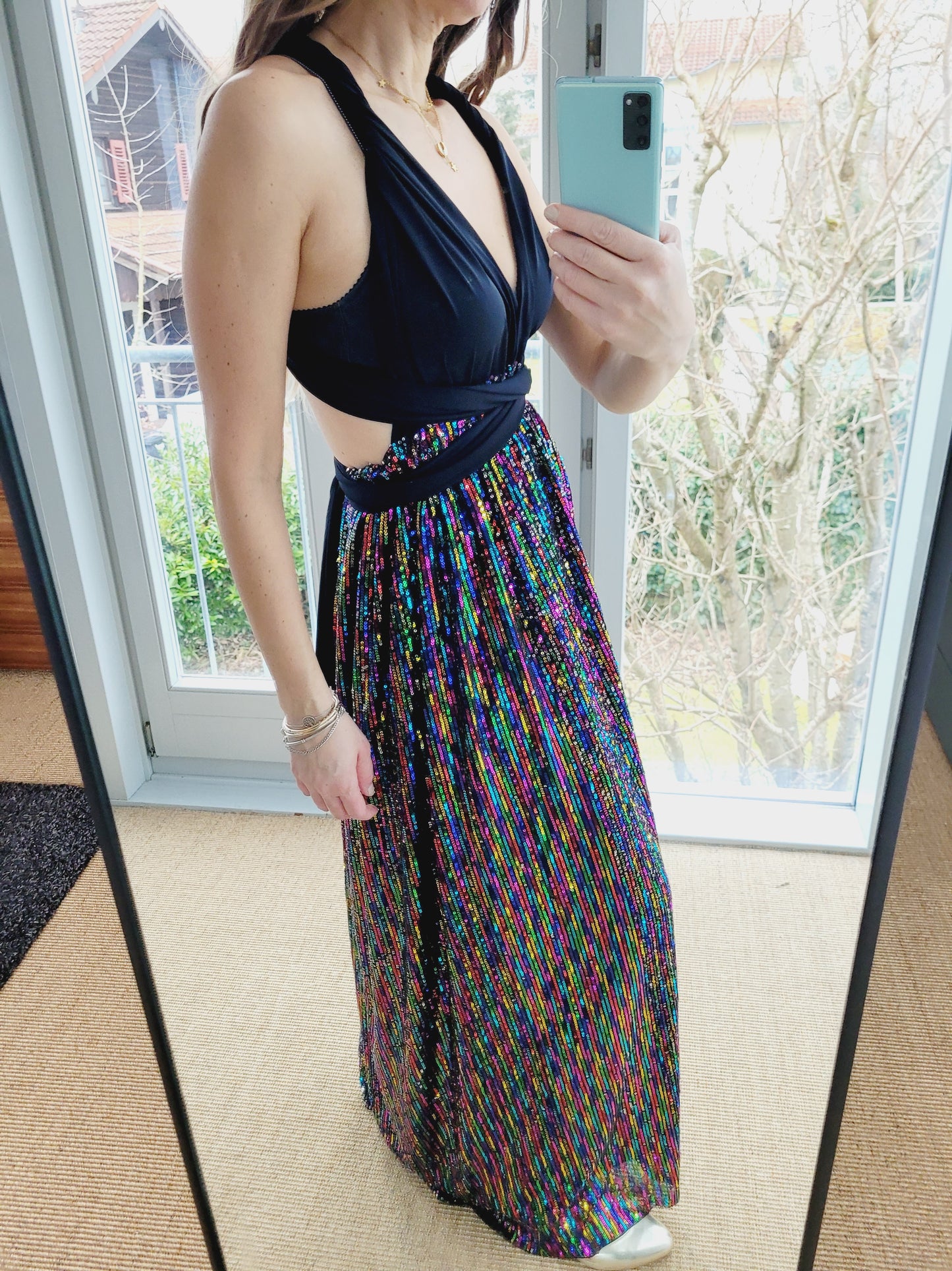 Sequin infinity dress