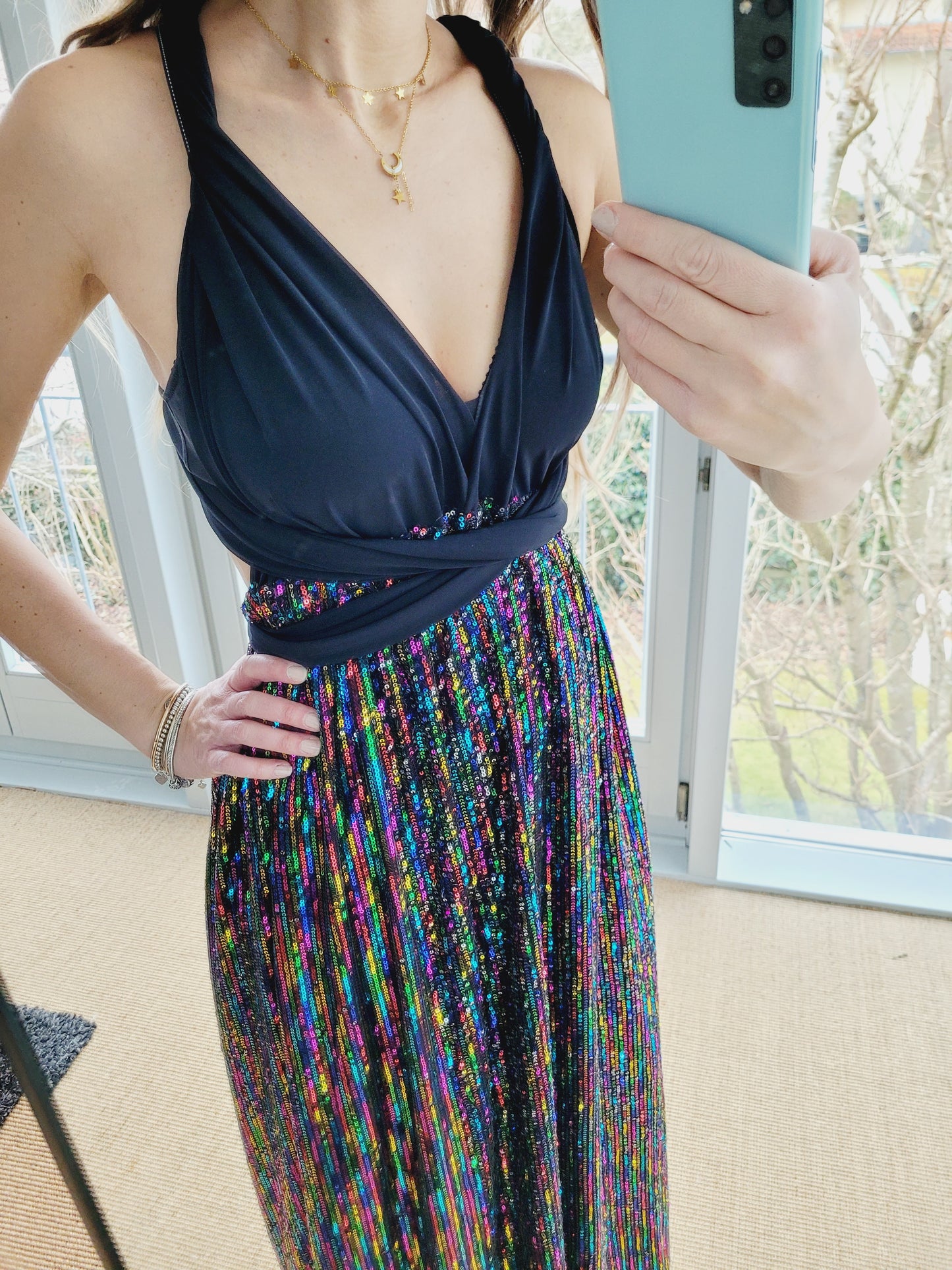 Sequin infinity dress