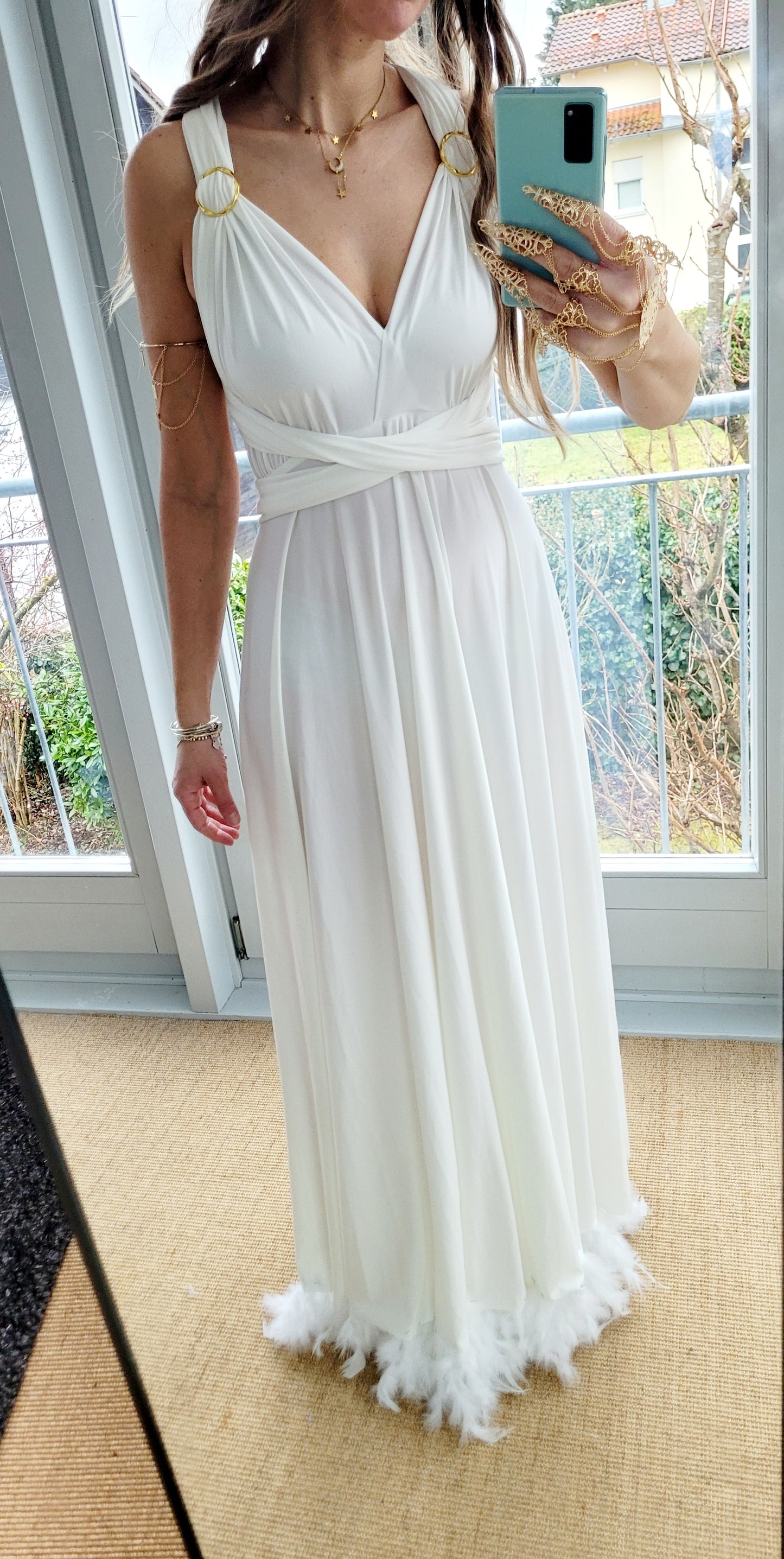 Weißes Infinity Kleid – Standesamt Hochzeitskleid