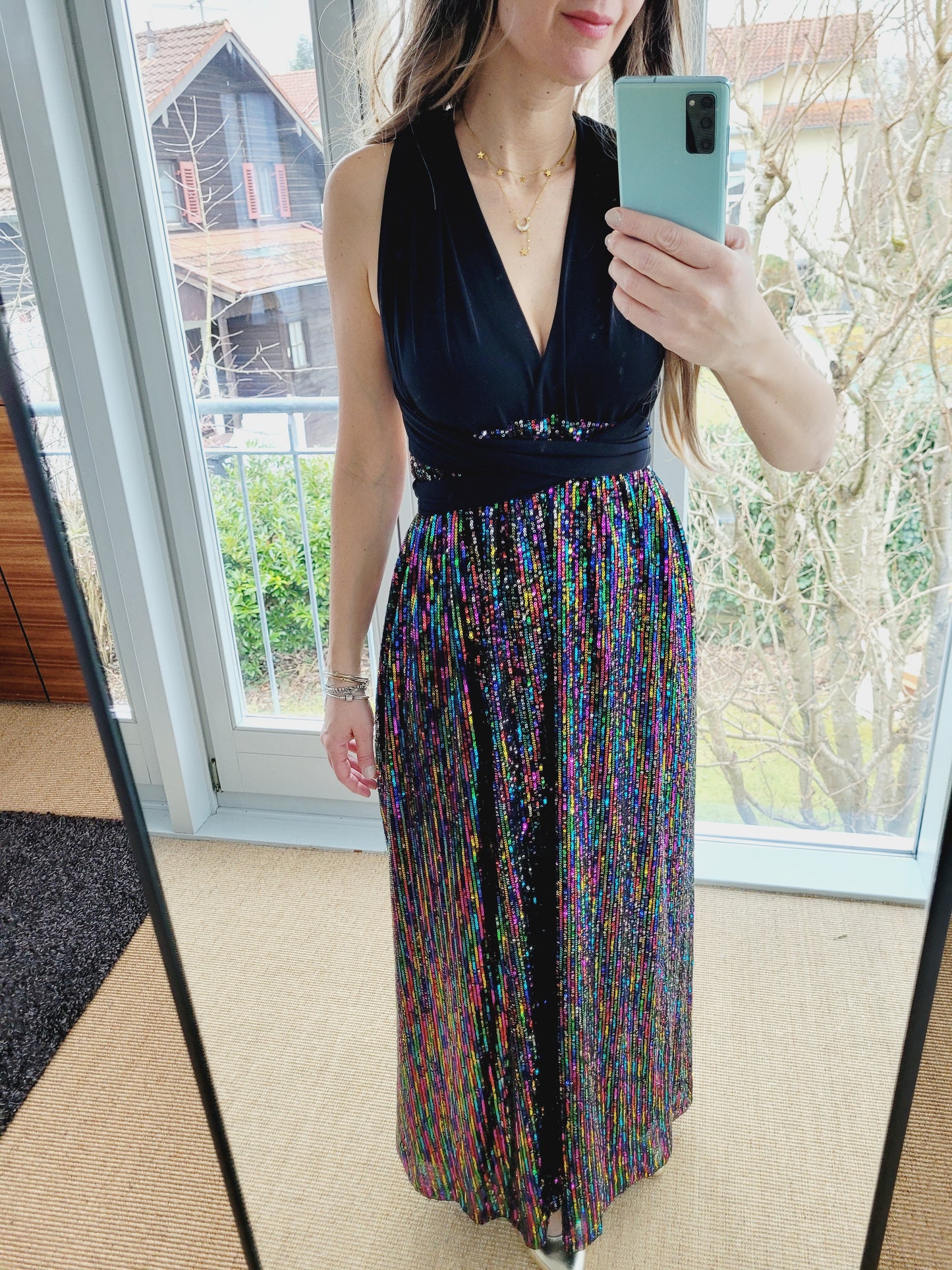 Sequin infinity dress