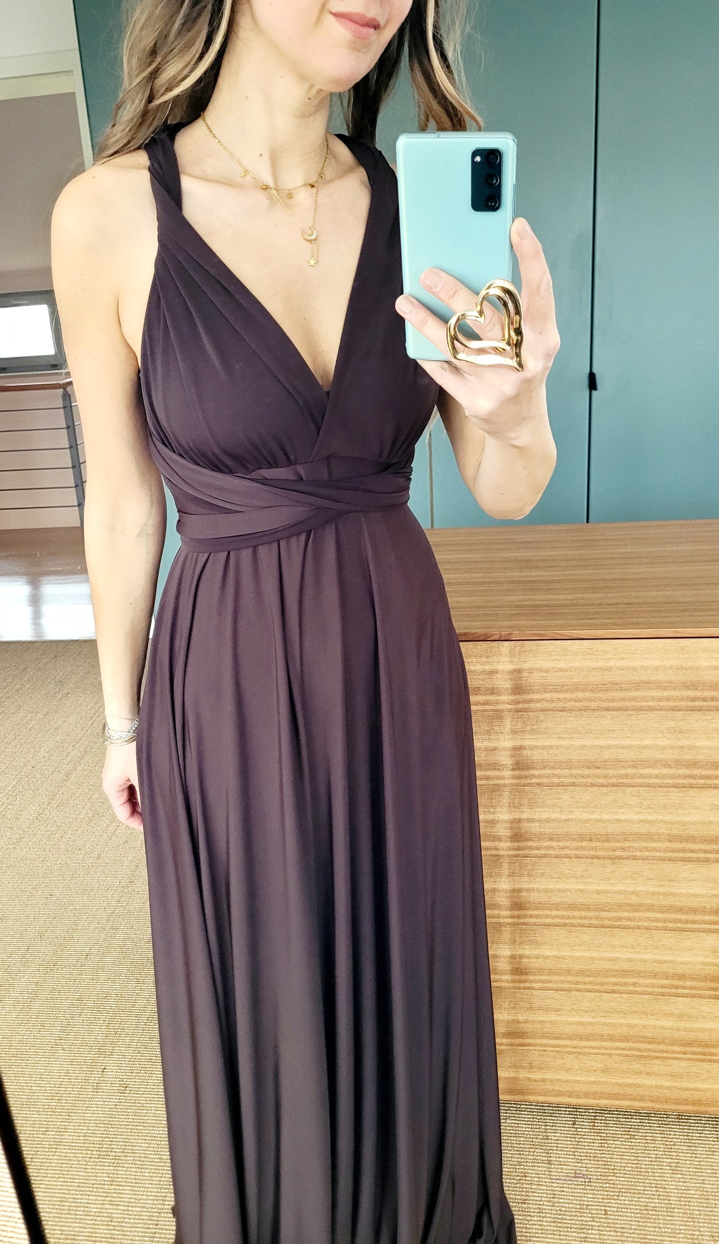 Wickel Maxi Kleid