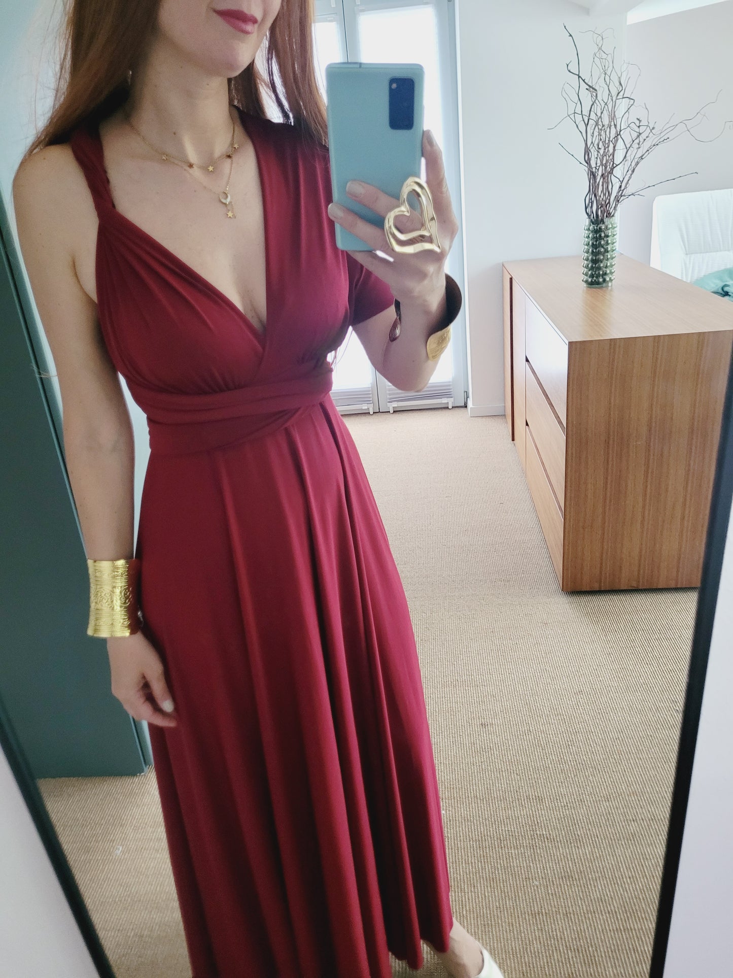 Bordeaux Wickelkleid