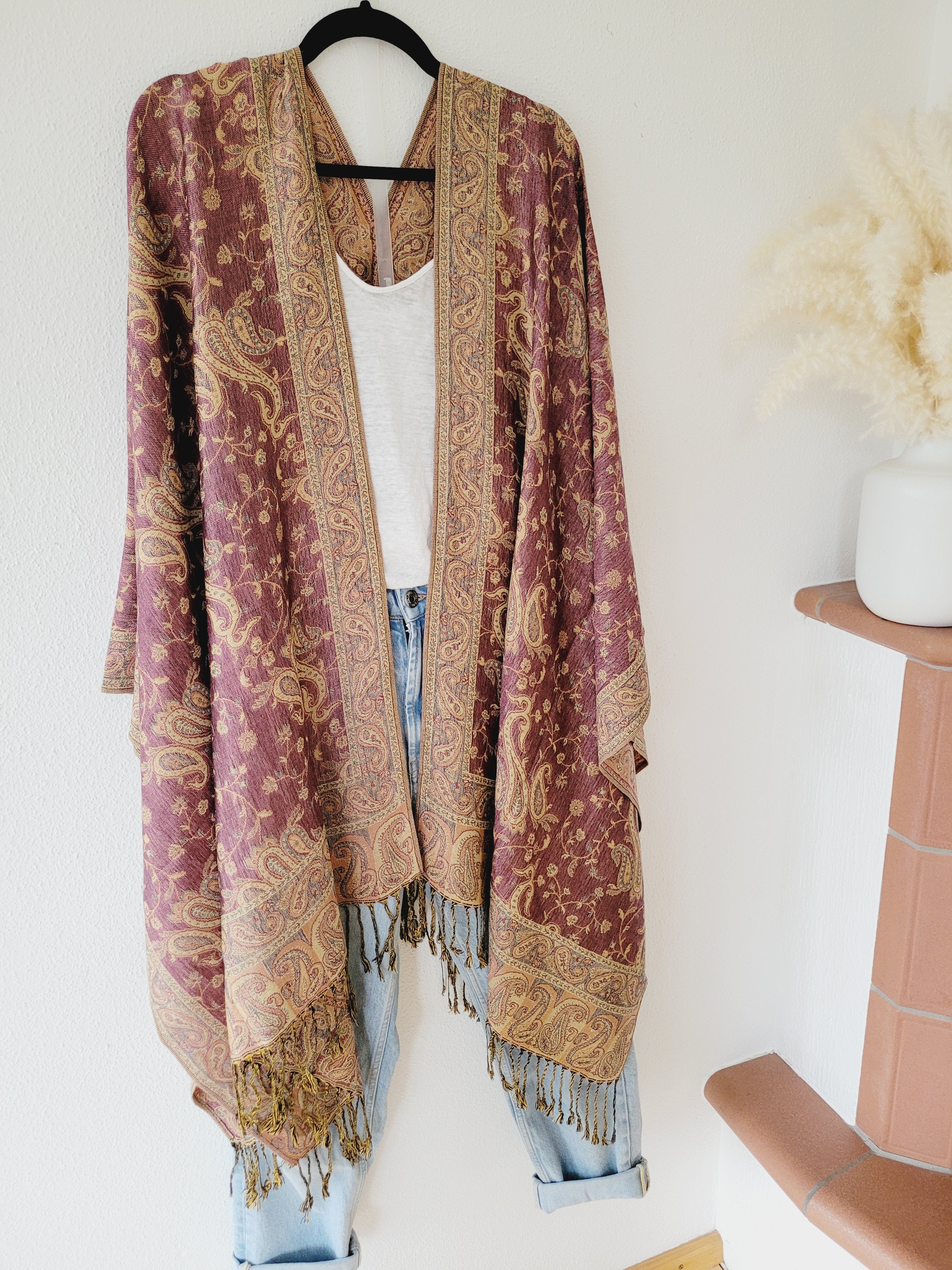 Unisex boho langer cardigan
