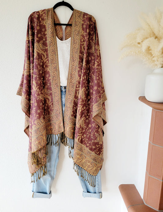 Unisex boho langer cardigan