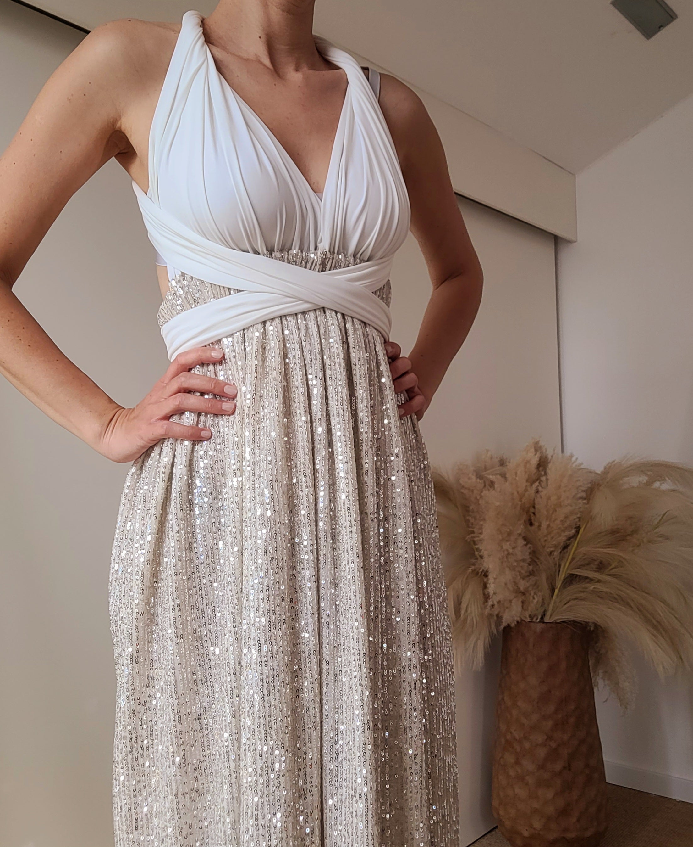 Sequin infinity dress