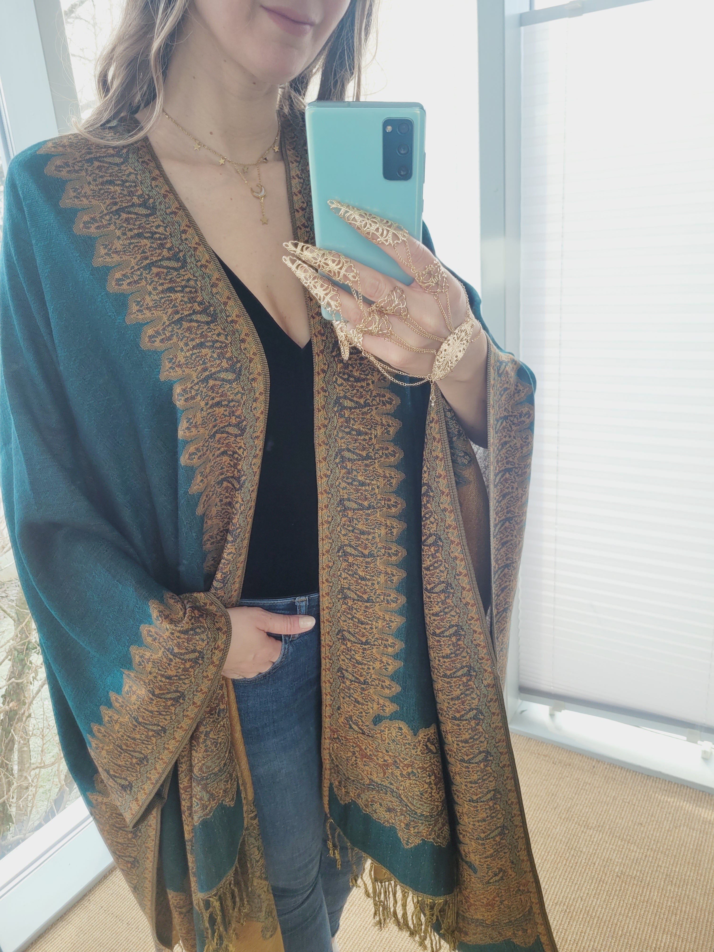 Unisex petrol Cardigan