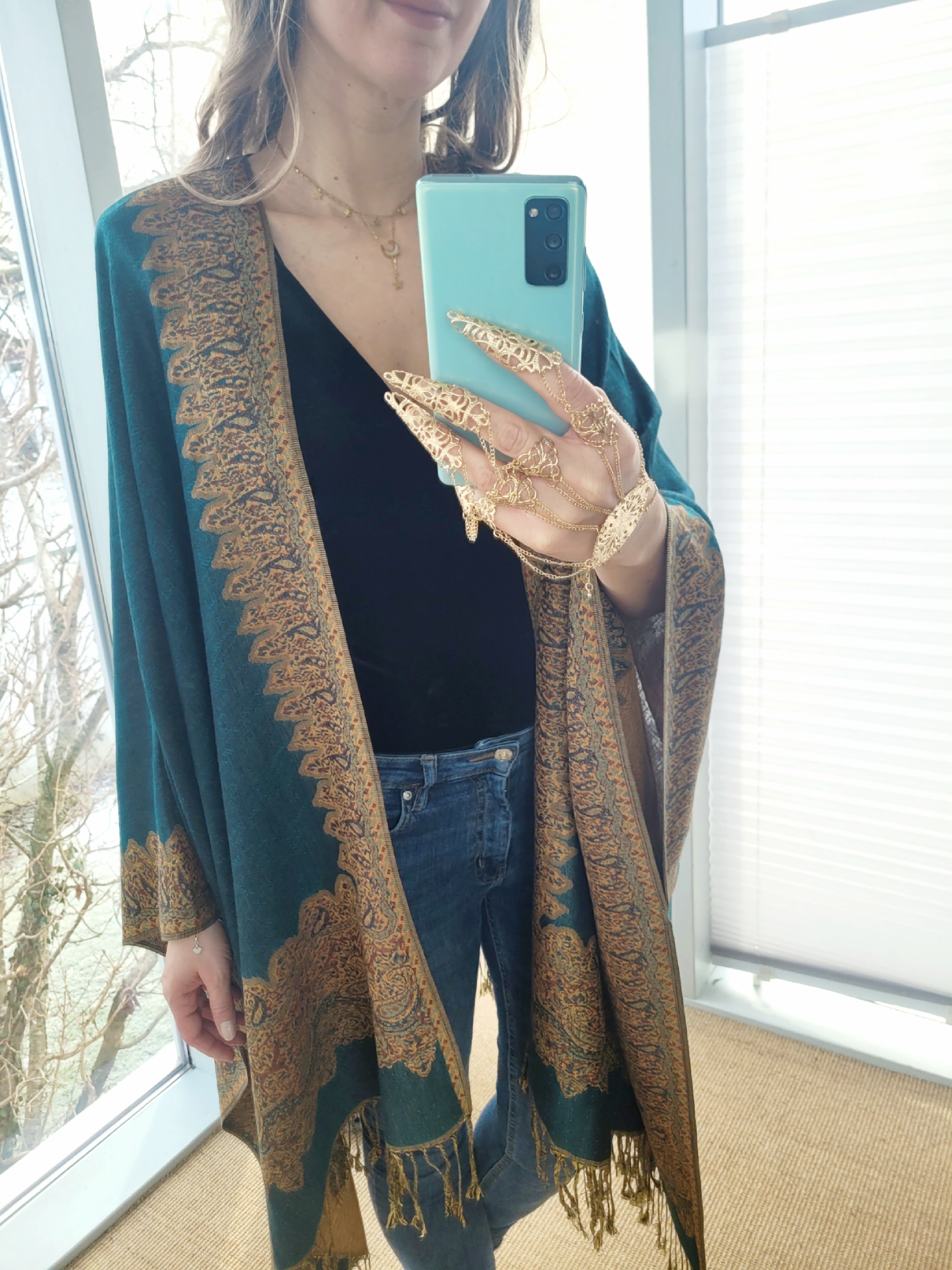 Unisex petrol Cardigan