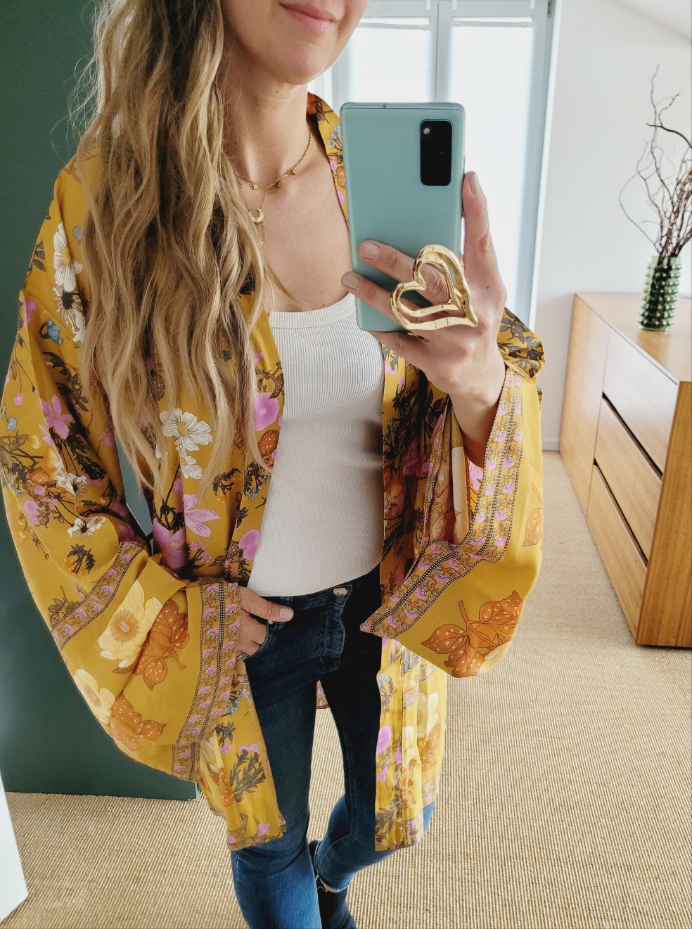 Boho floral Kimono Cardigan