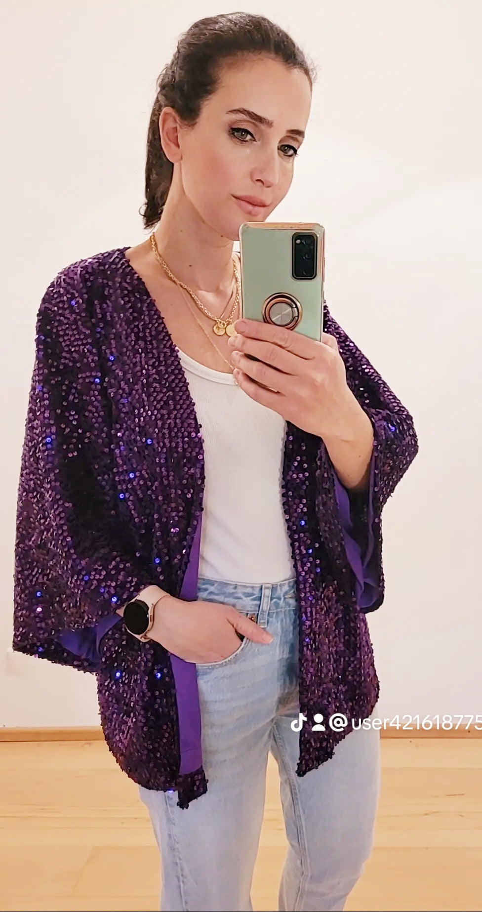 Customized purple sequin velvet cardigan, sparkly cardigan ladies, short bling gold jacket, glittery blazer, plus size gold sparkle cardigan