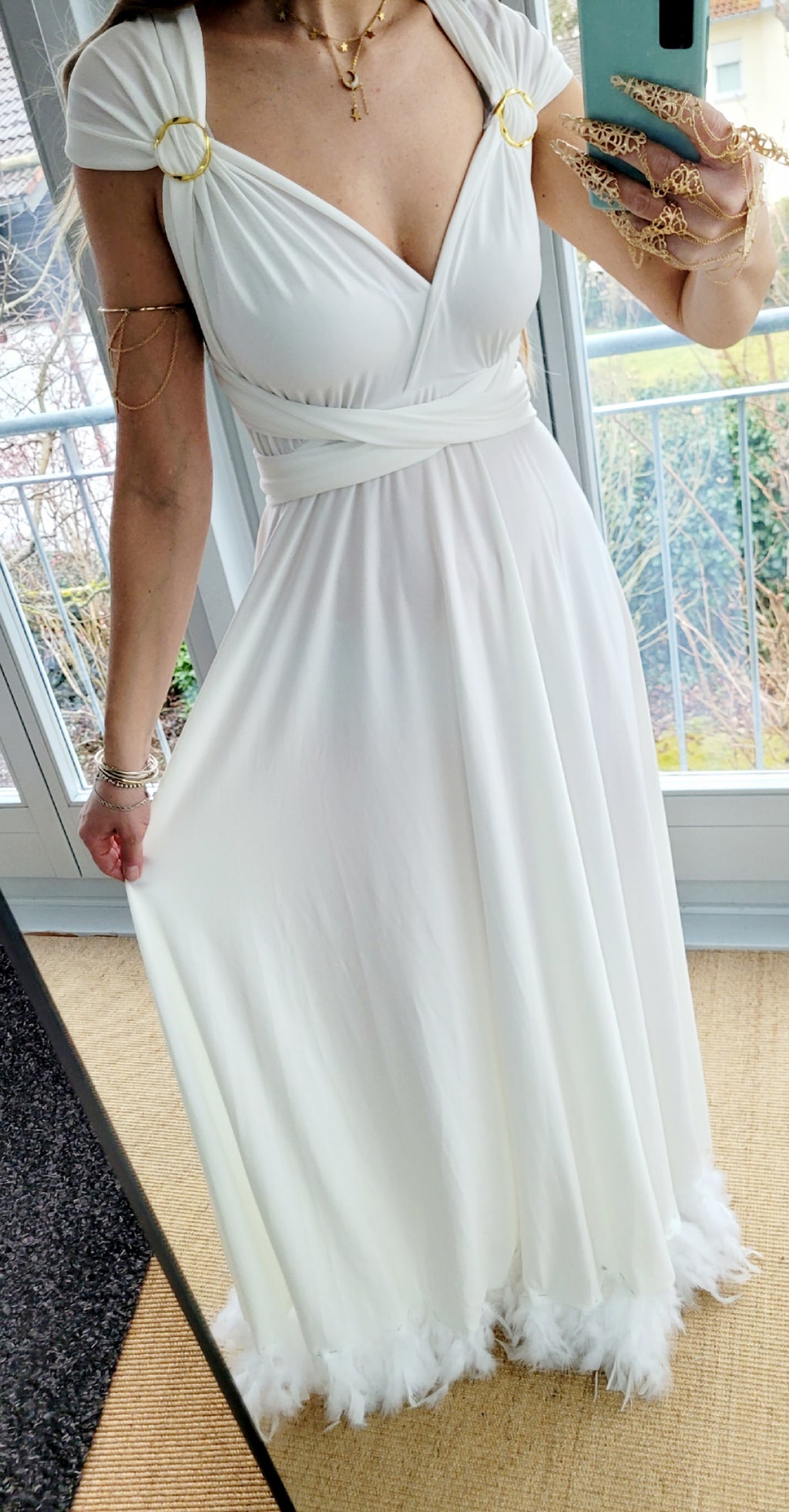 Weißes Infinity Kleid – Standesamt Hochzeitskleid