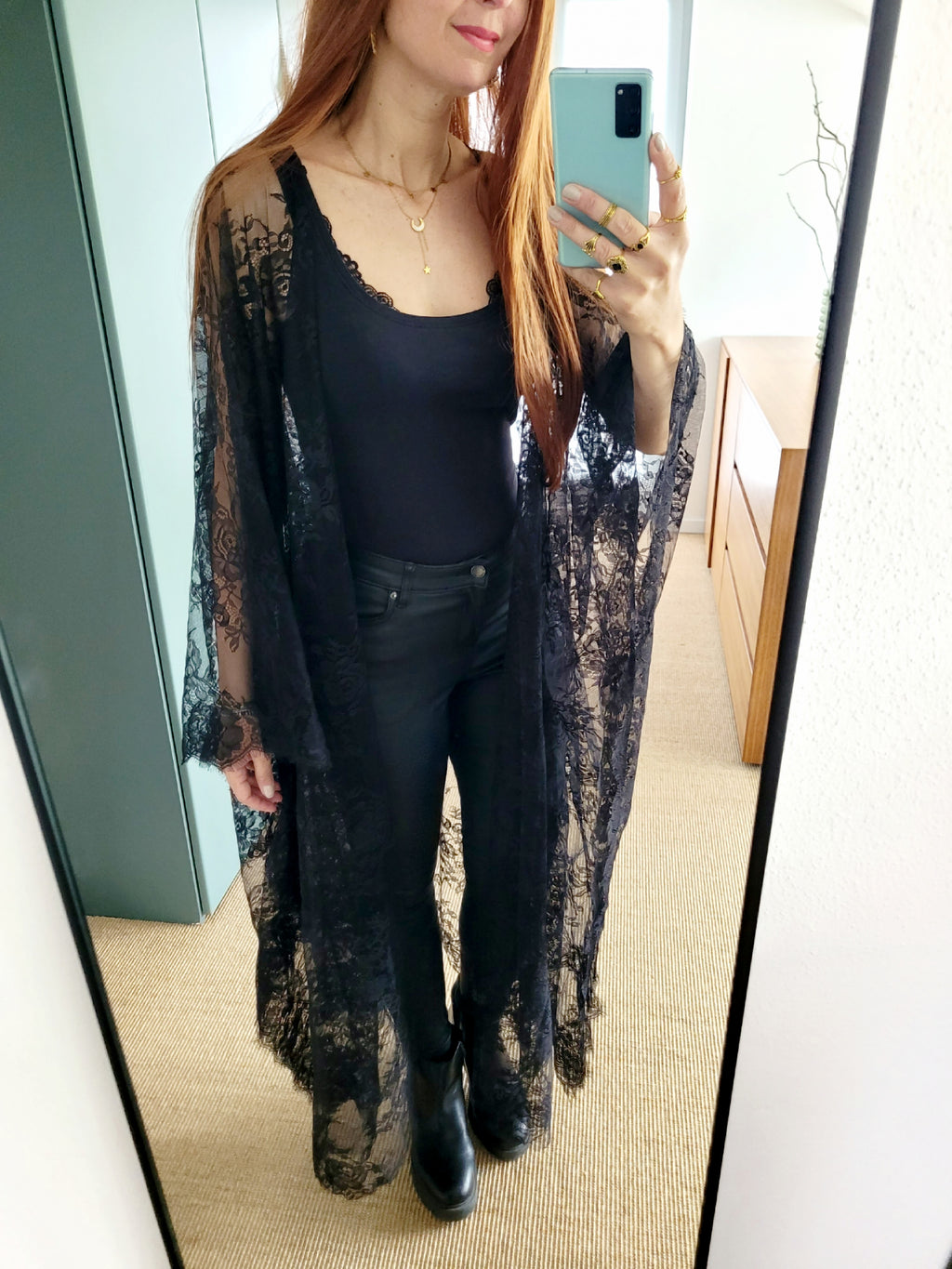 Spitze Boho Kimono