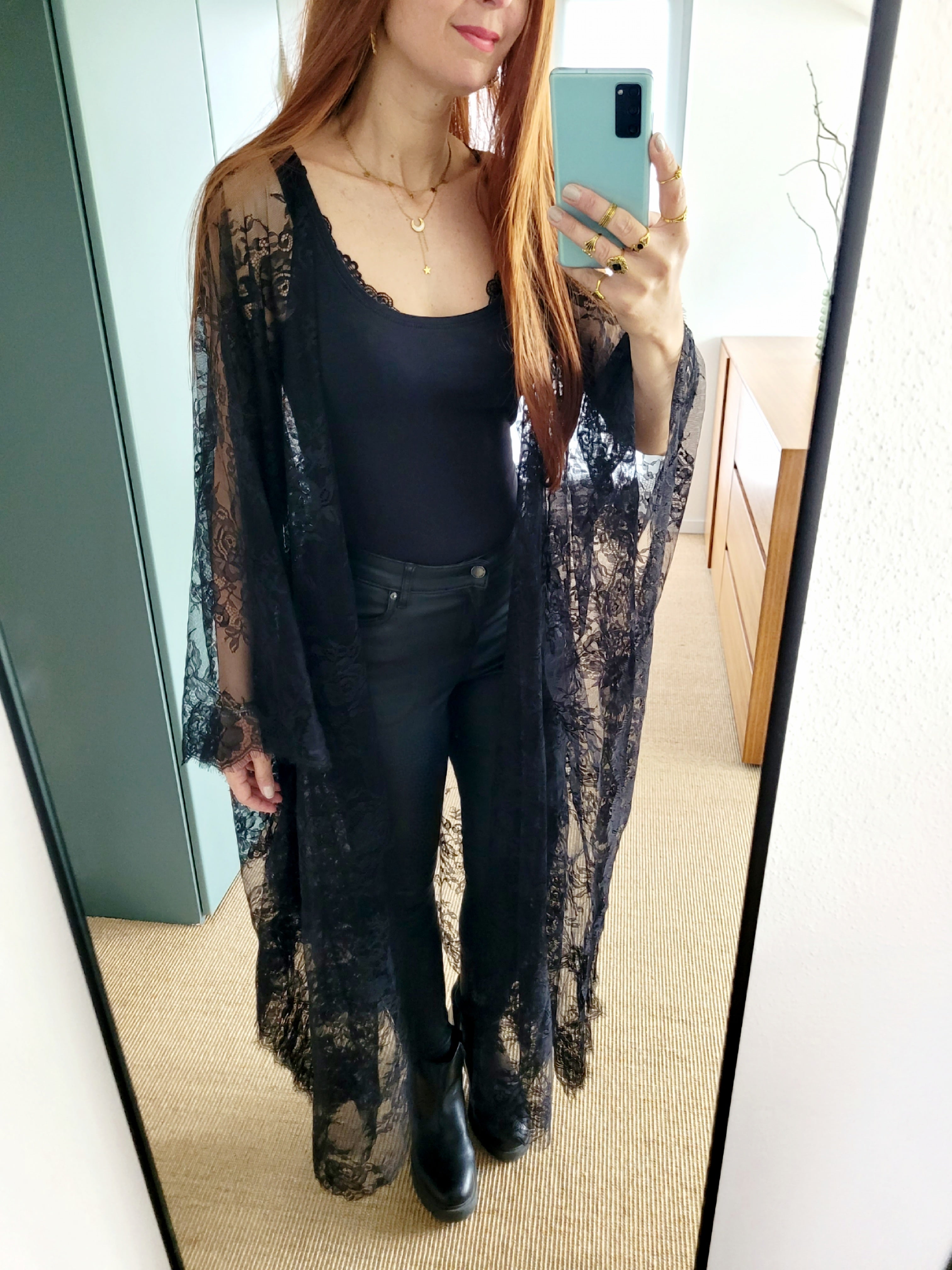 Spitze Boho Kimono