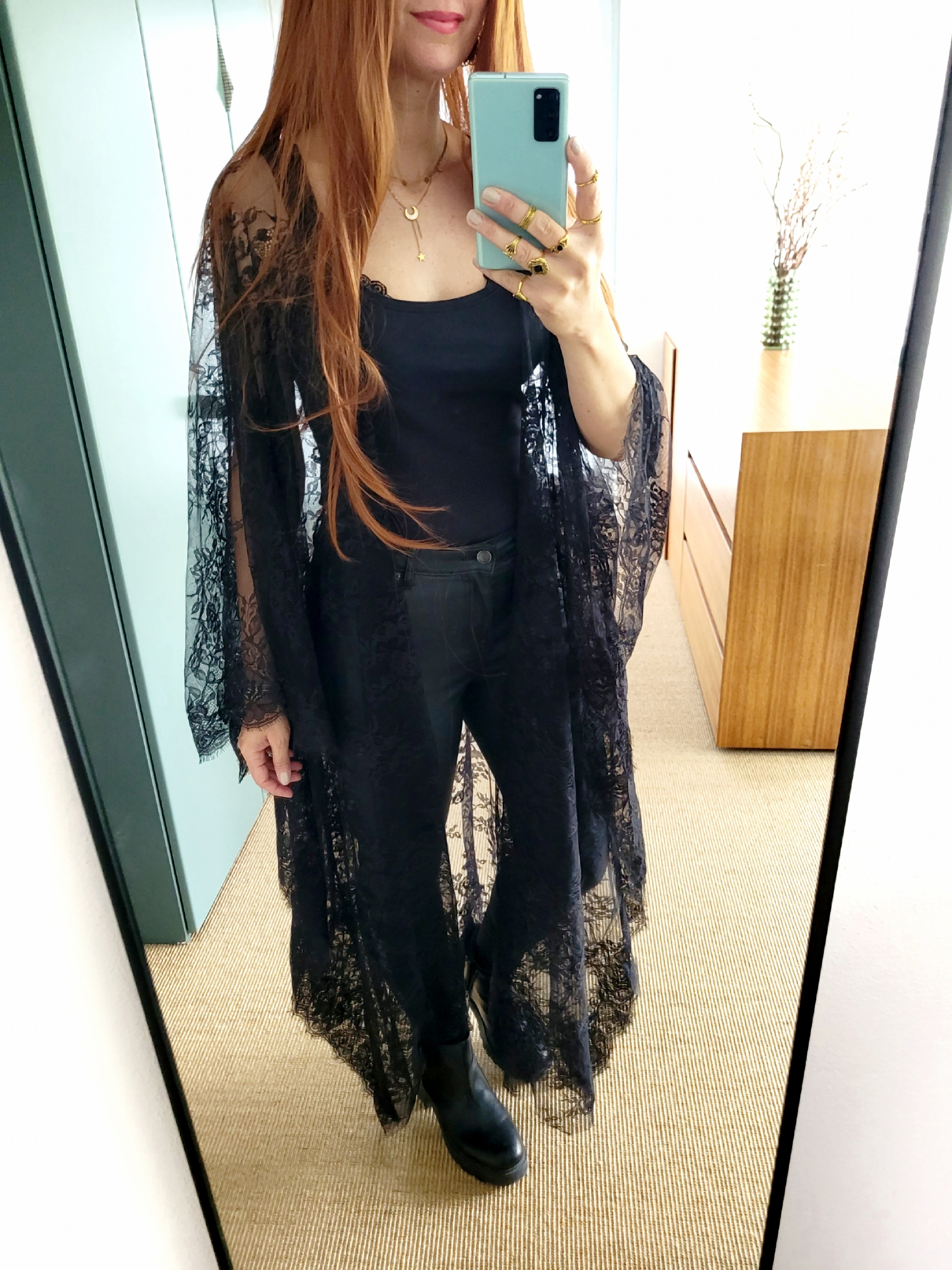 Spitze Boho Kimono