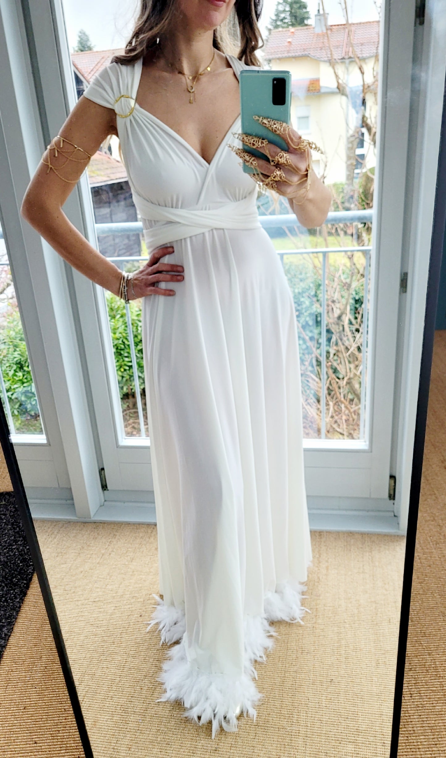 Weißes Infinity Kleid – Standesamt Hochzeitskleid