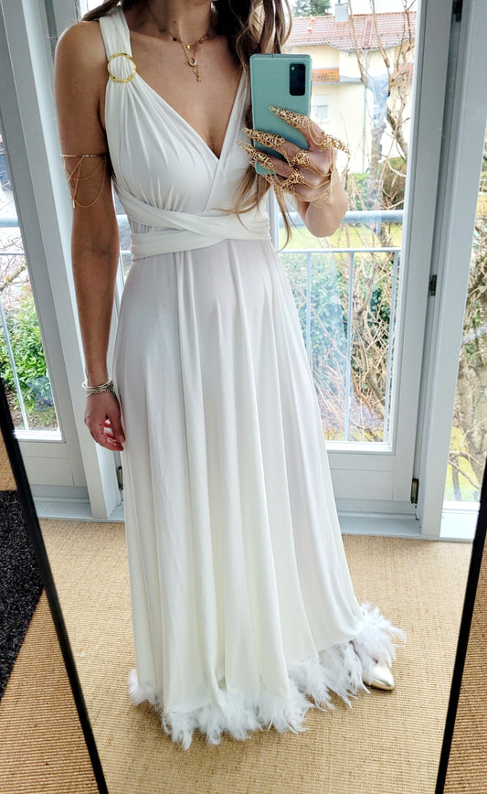Weißes Infinity Kleid – Standesamt Hochzeitskleid
