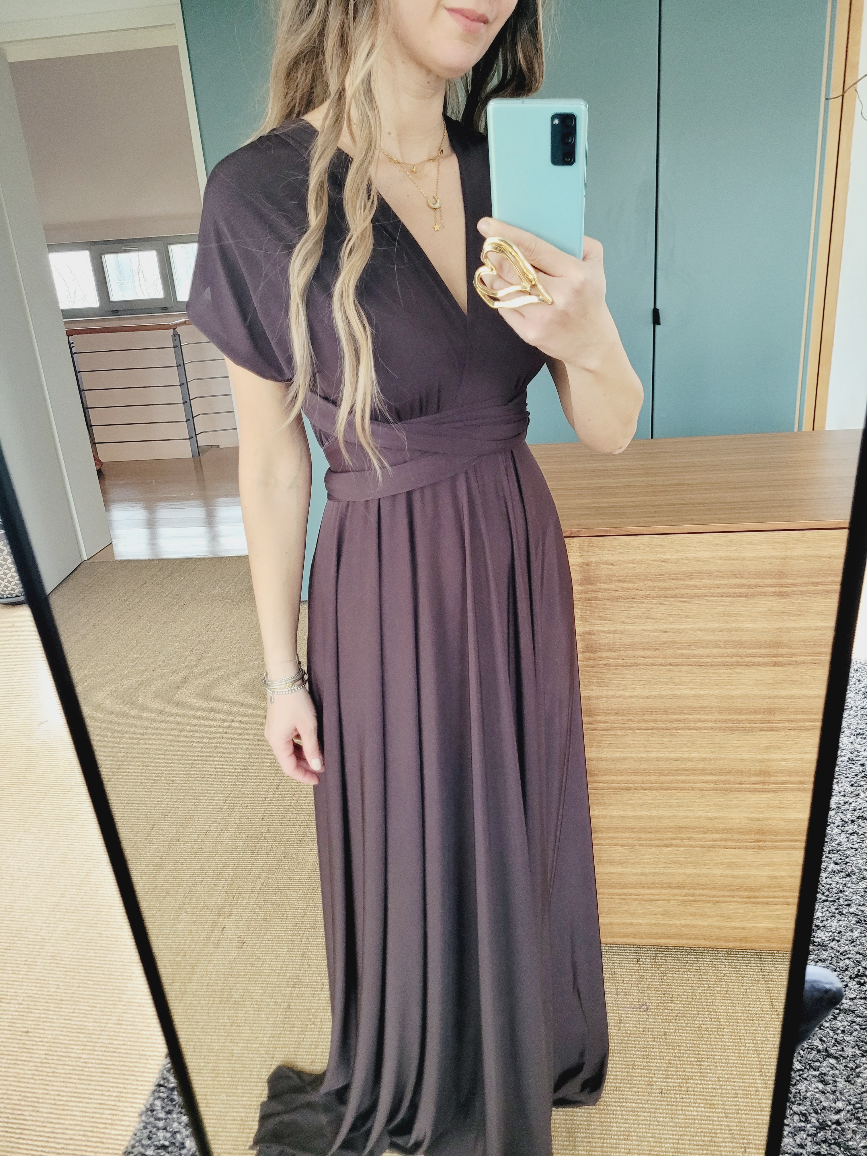 Wickel Maxi Kleid