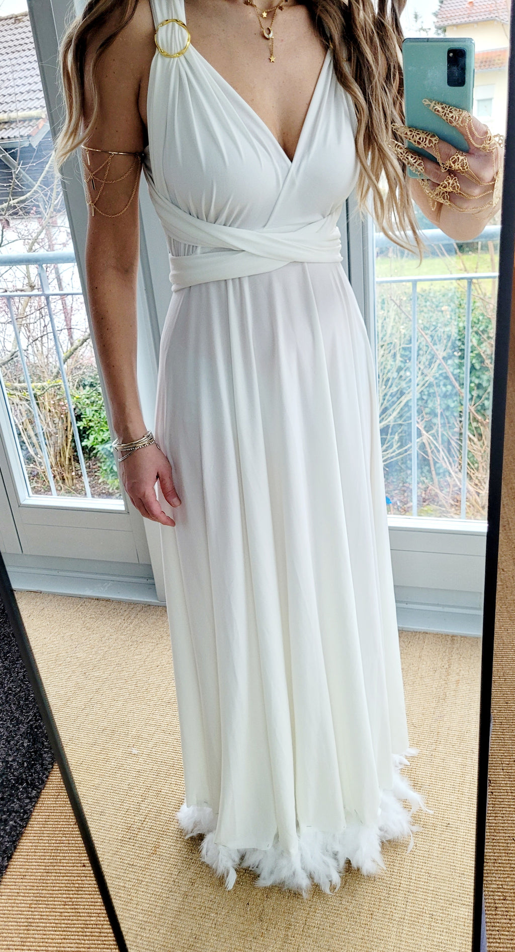Weißes Infinity Kleid – Standesamt Hochzeitskleid