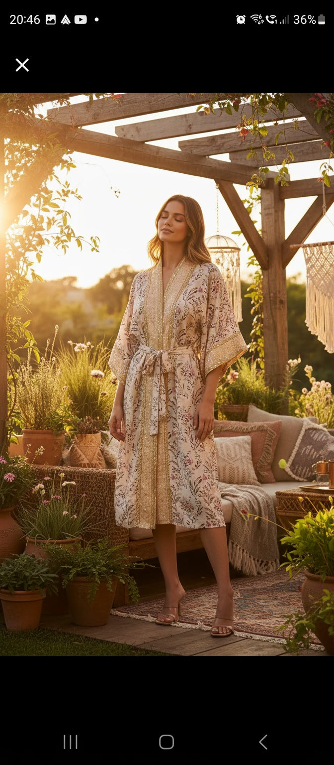 Damen vintage stil kimono