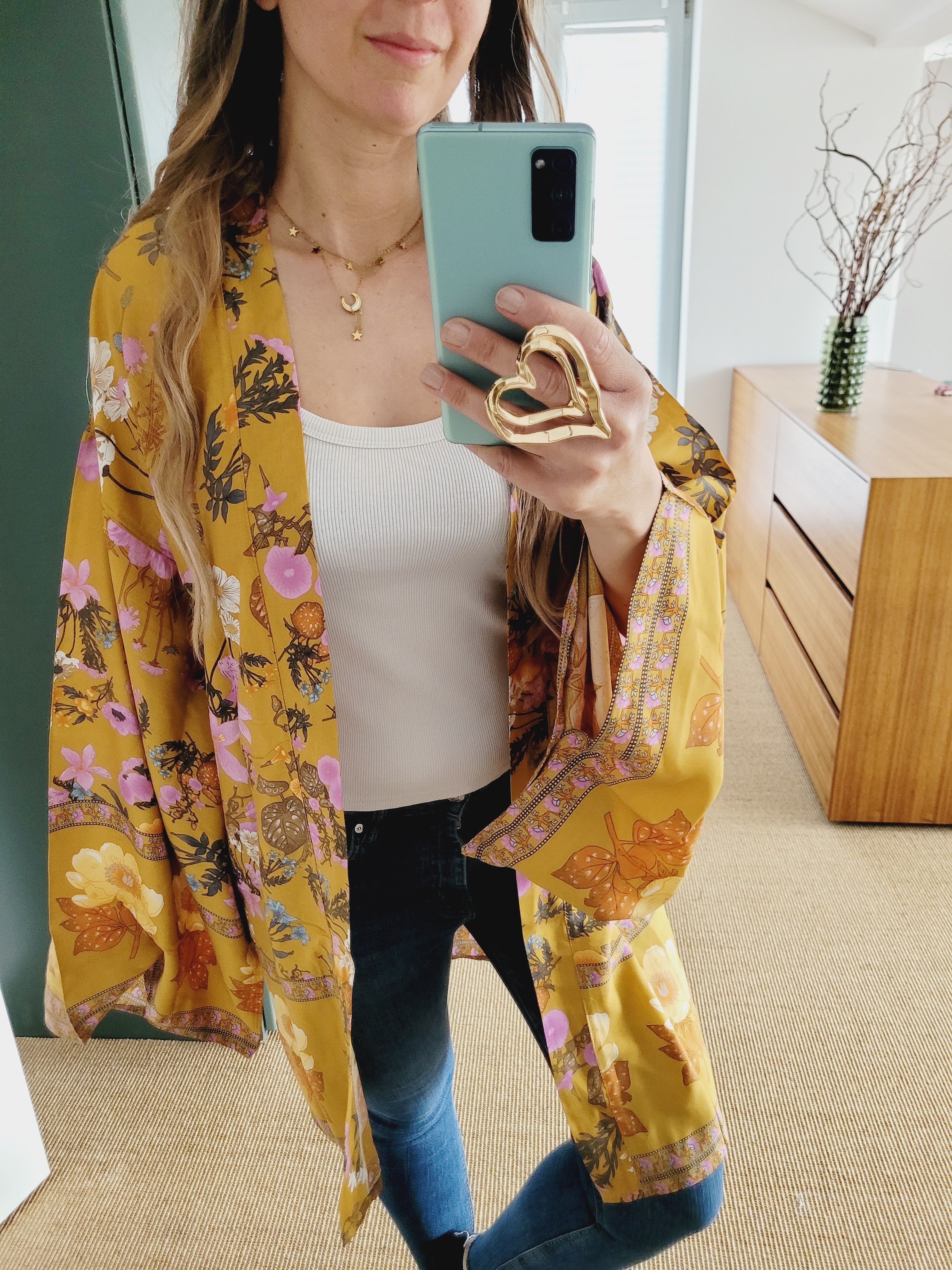 Boho floral Kimono Cardigan