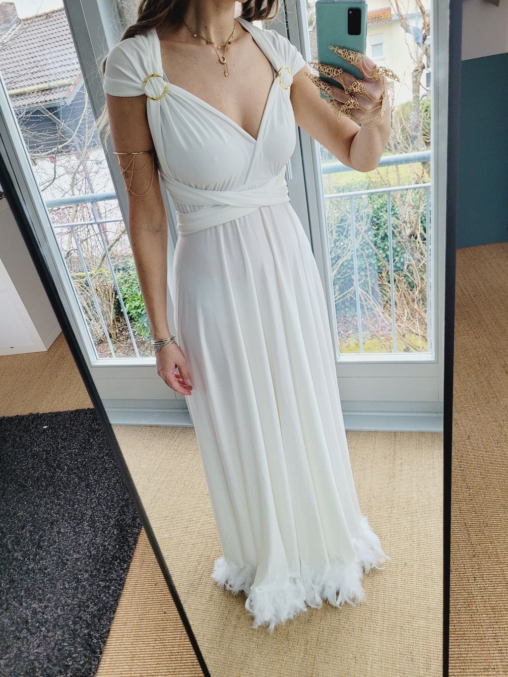 Weißes Infinity Kleid – Standesamt Hochzeitskleid