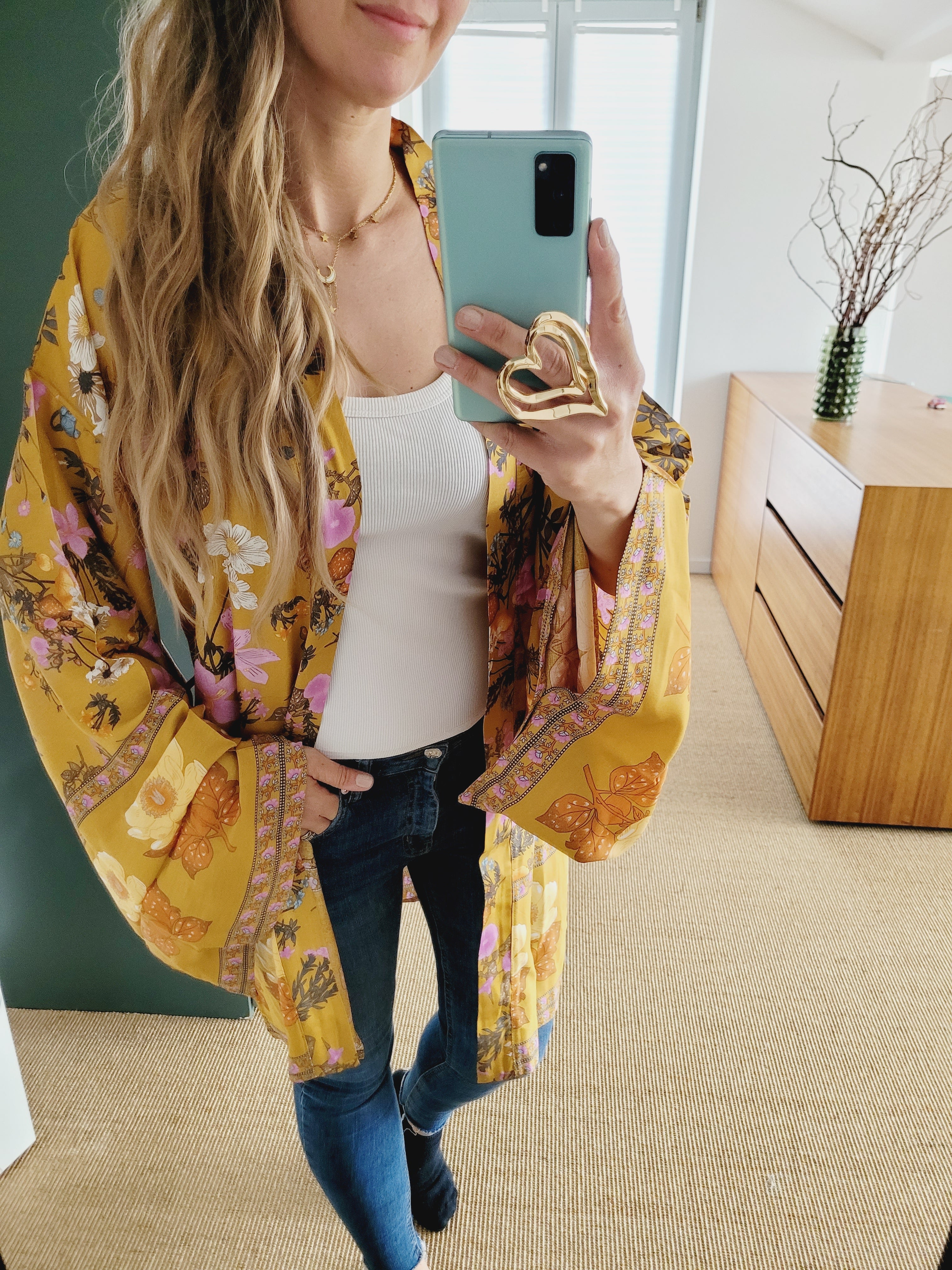 Boho floral Kimono Cardigan