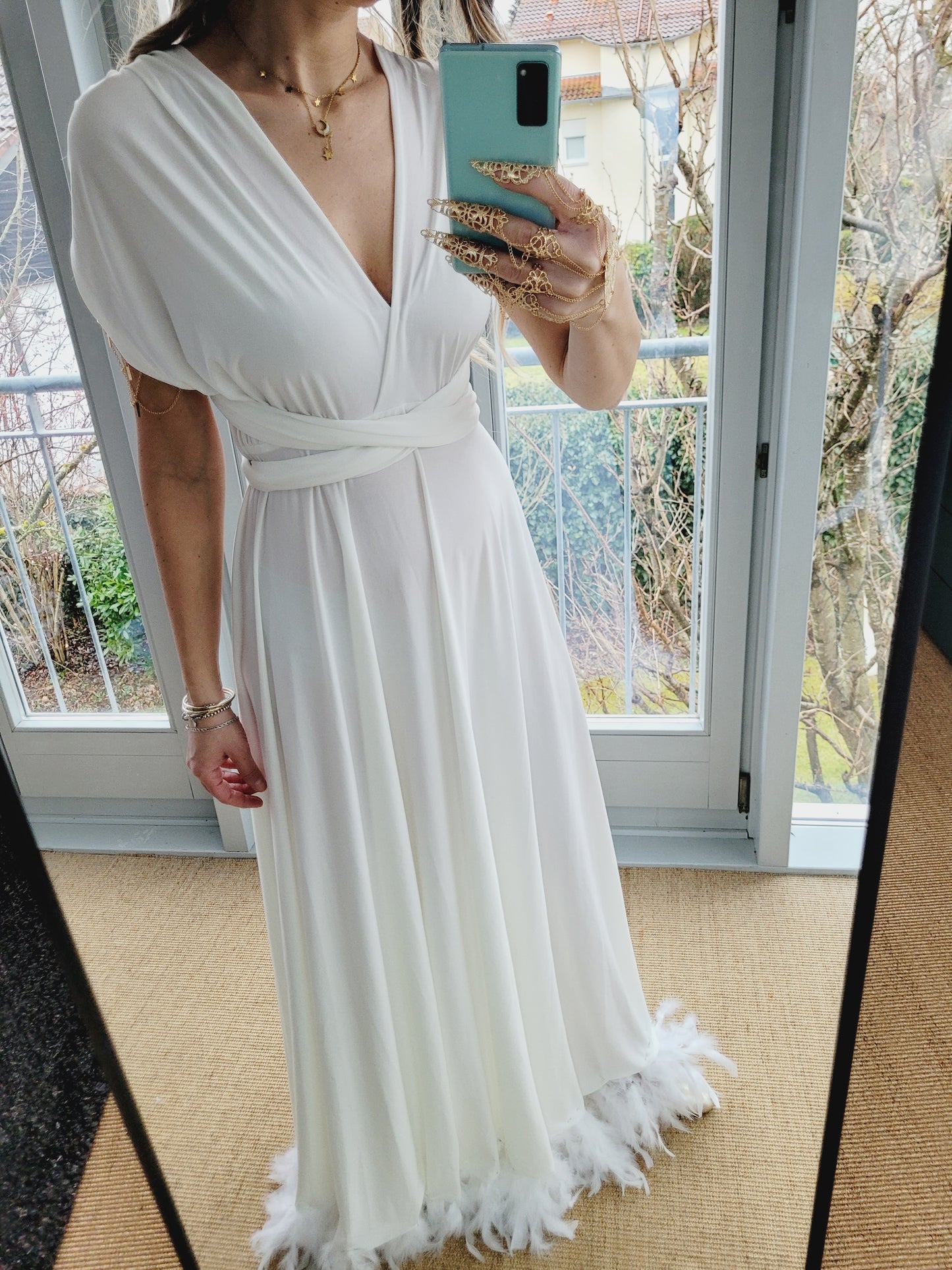 Weißes Infinity Kleid – Standesamt Hochzeitskleid