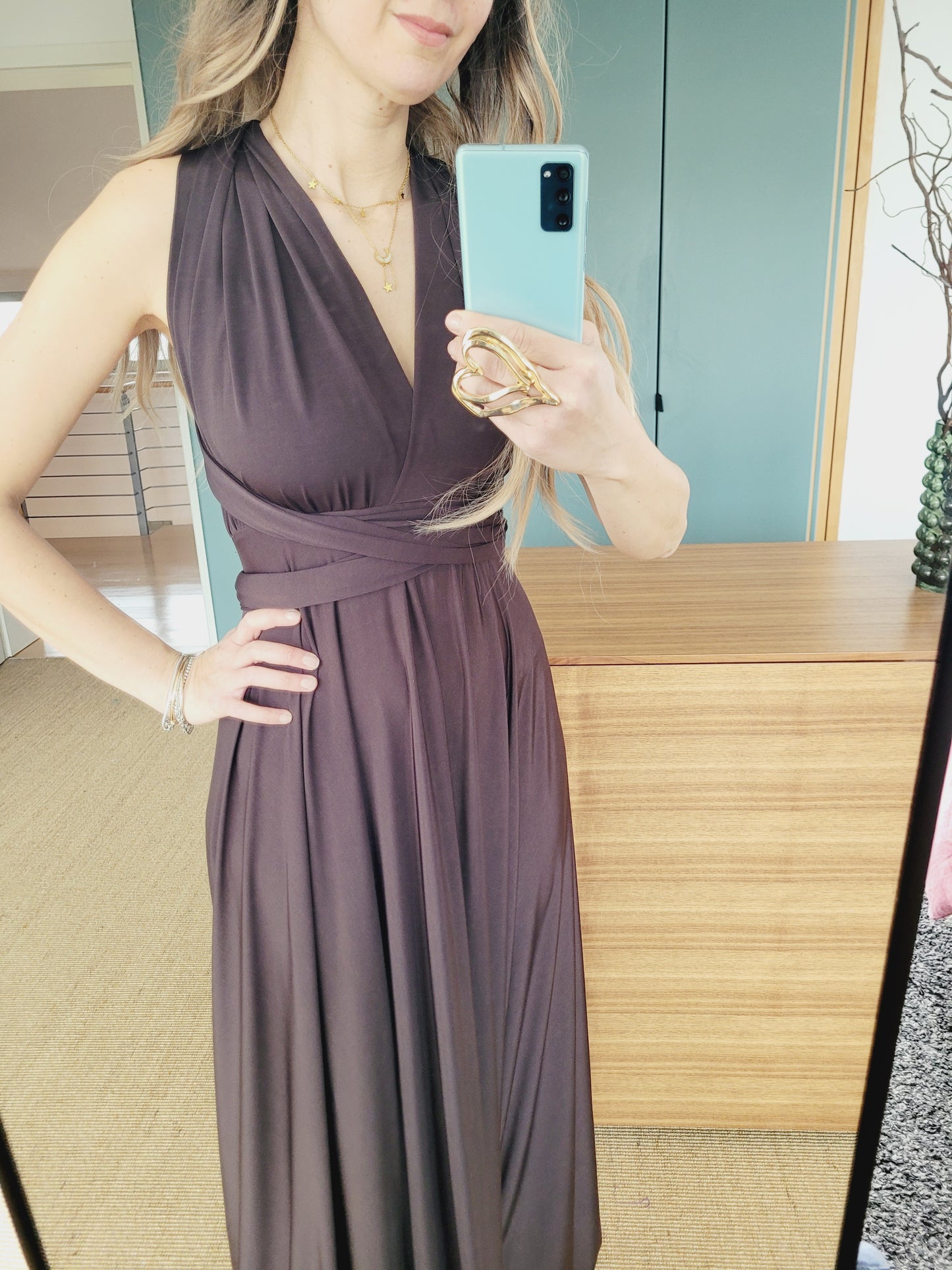 Wickel Maxi Kleid